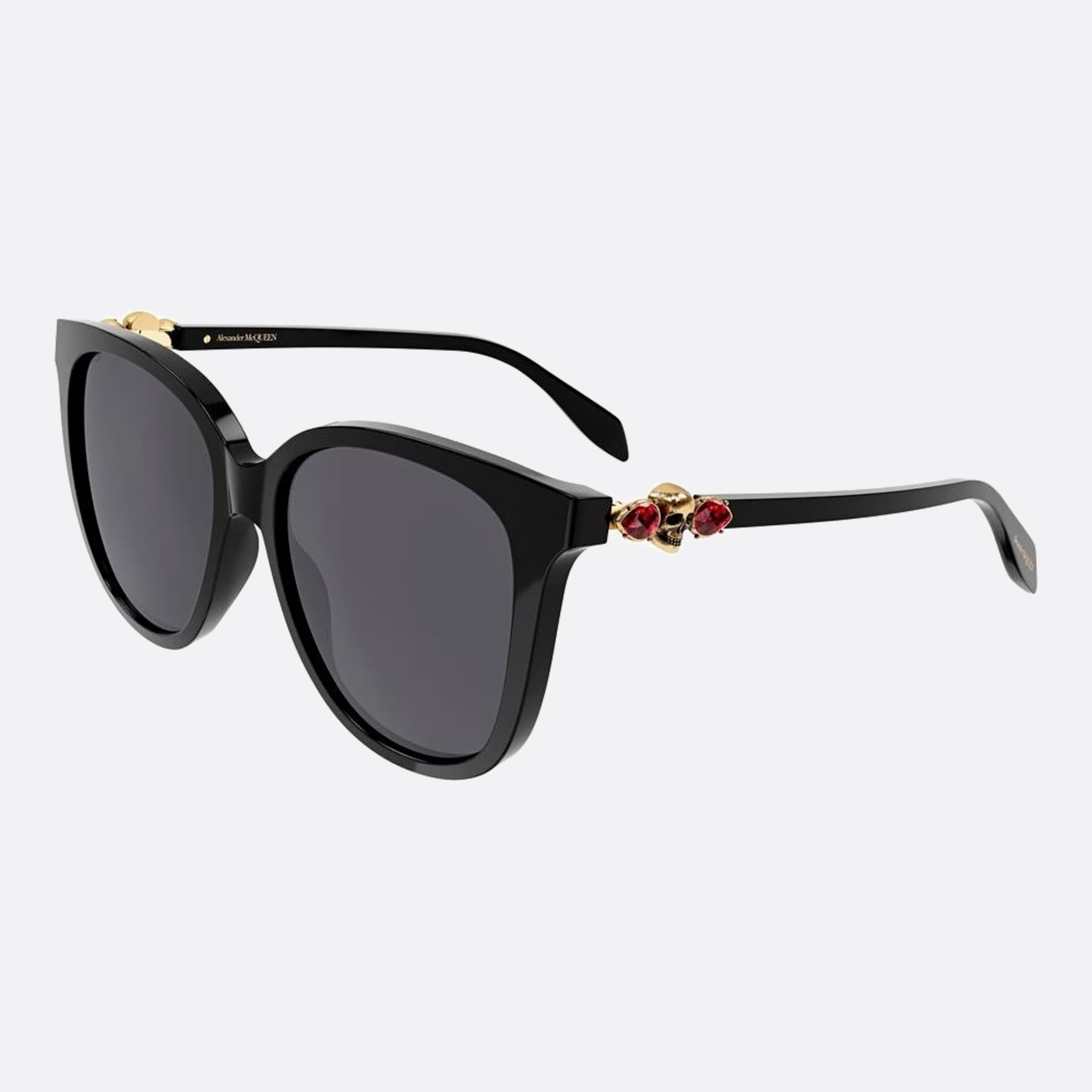 Alexander 57mm Mcqueen Black Geometric Women Sunglasses - Side View