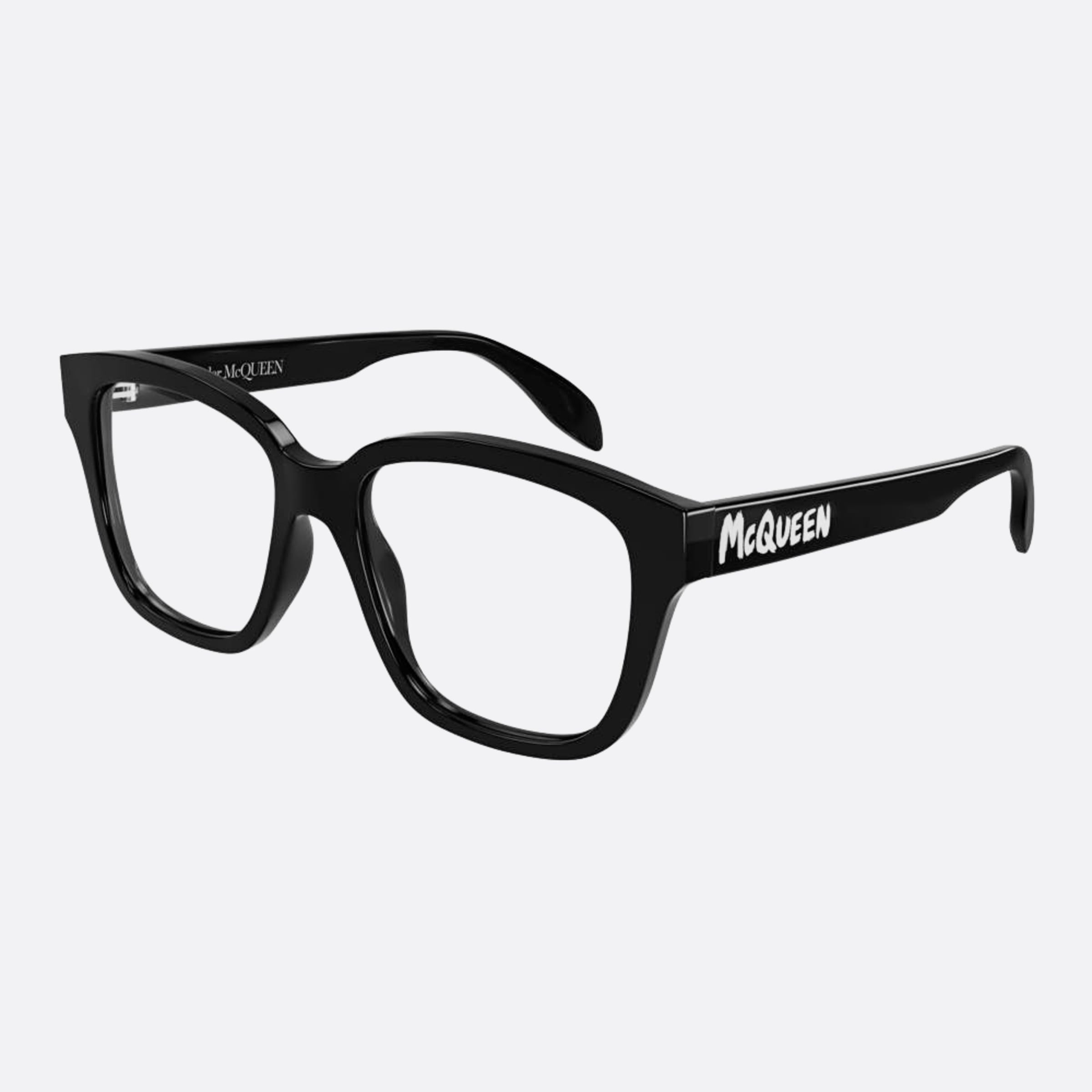 Alexander 52mm Mcqueen Black Visor Woman Eyeglasses - Side View