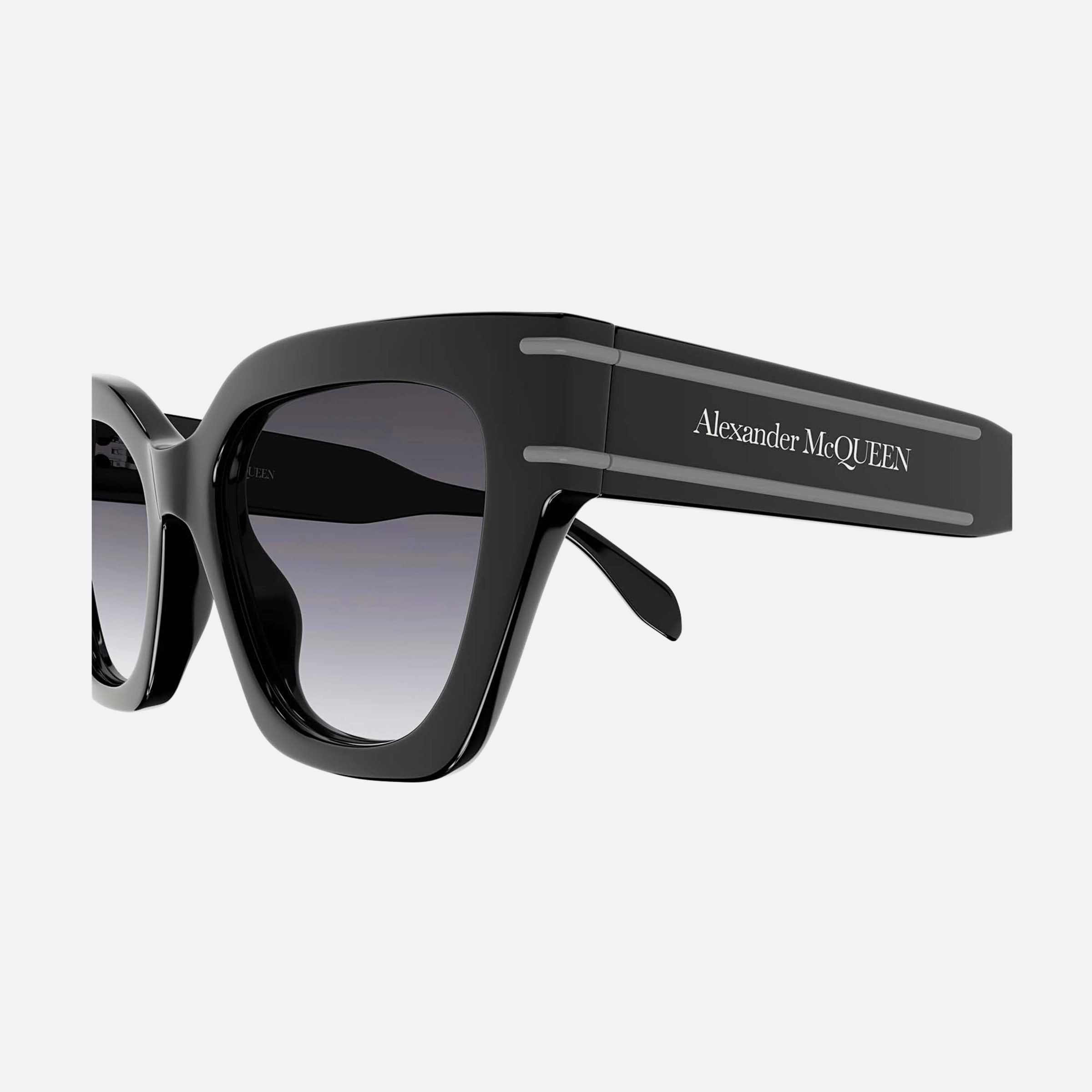 Alexander 53mm Mcqueen Black Cat Eye Woman Sunglasses - Detail View