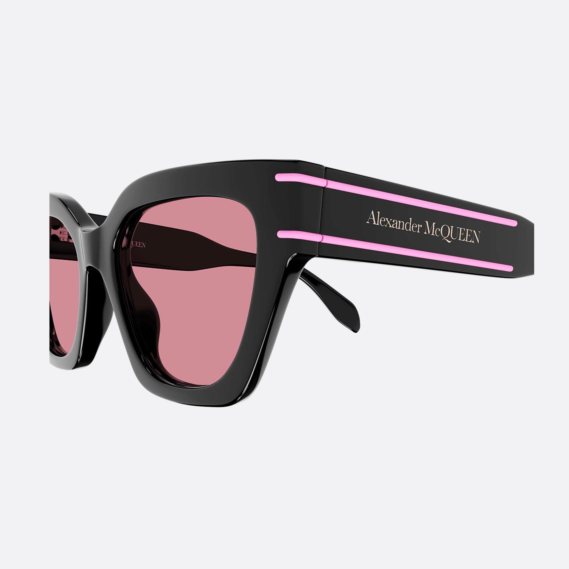 Alexander 53mm Mcqueen Black Cat Eye Woman Sunglasses - Detail View