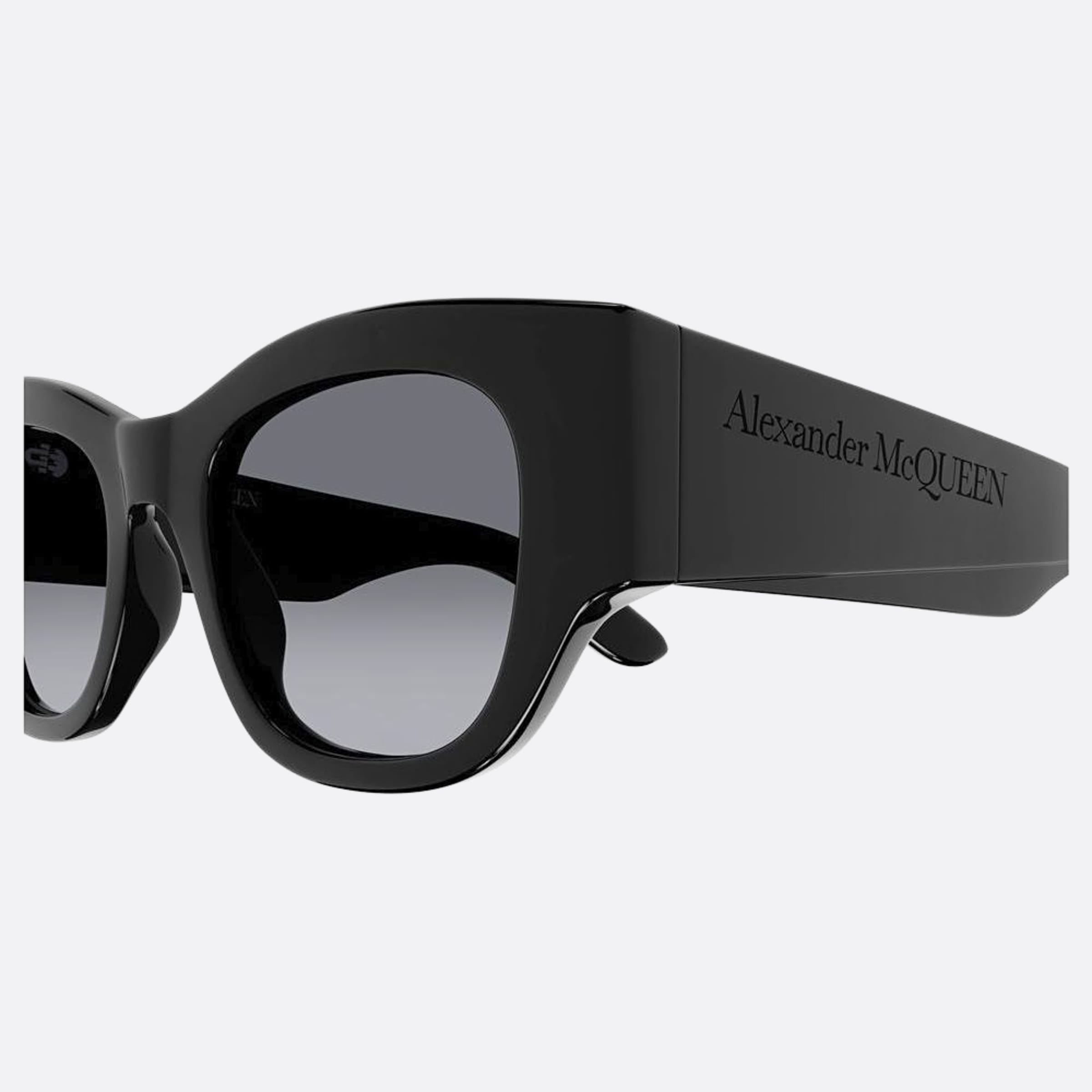 Alexander 50mm Mcqueen Black Squared Woman Sunglasses - Detail View