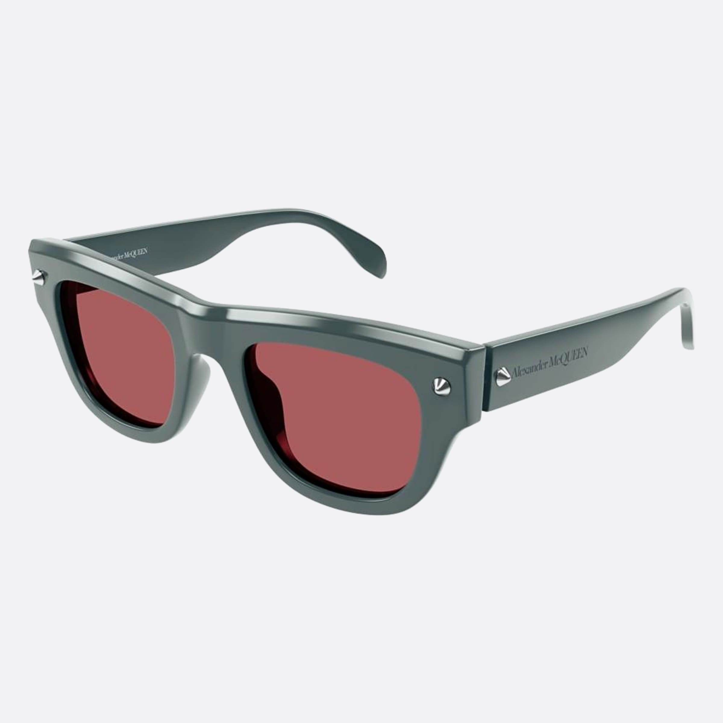 Alexander 51mm Mcqueen Grey Squared Man Sunglasses - Side View