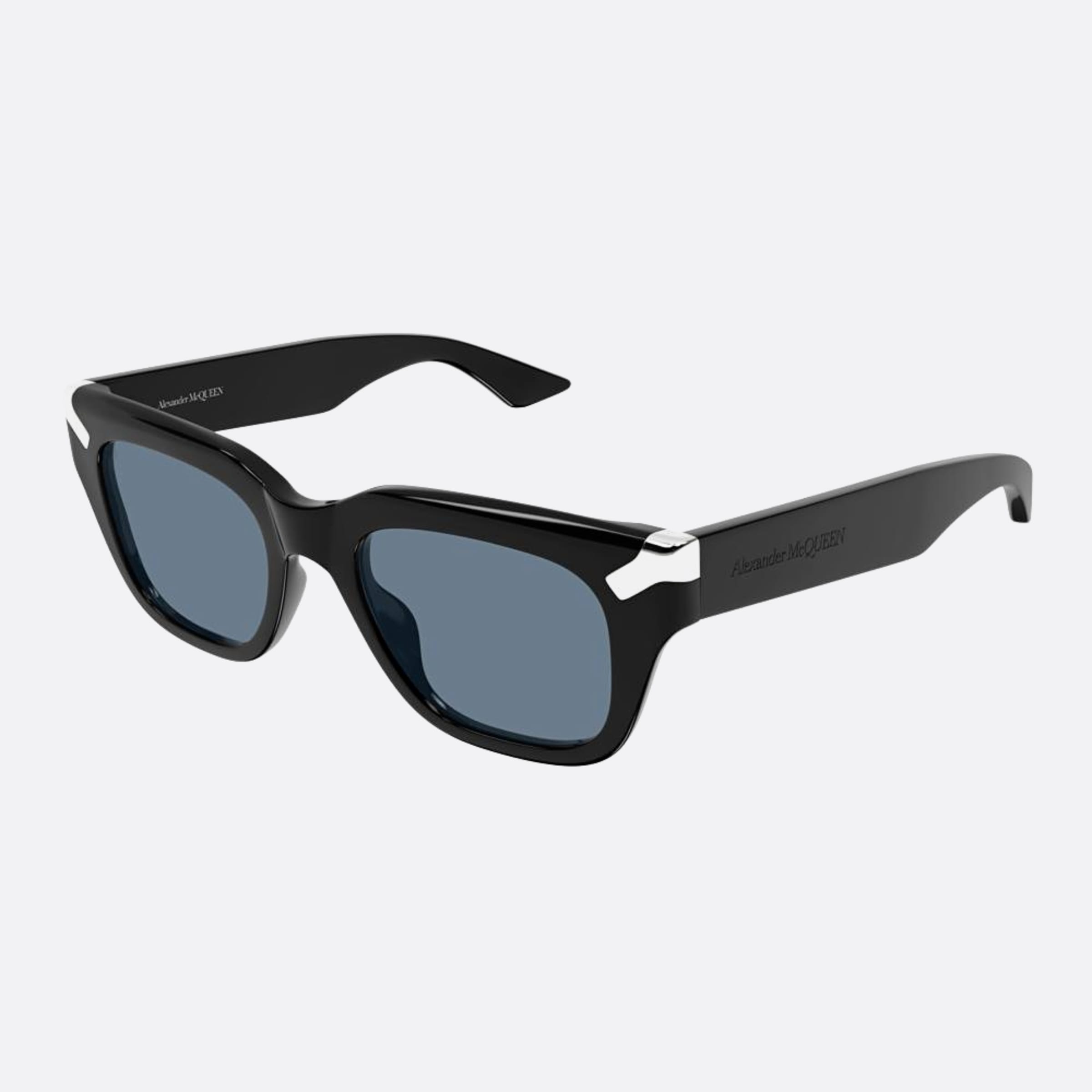 Alexander 51mm Mcqueen Black Squared Man Sunglasses - Side View