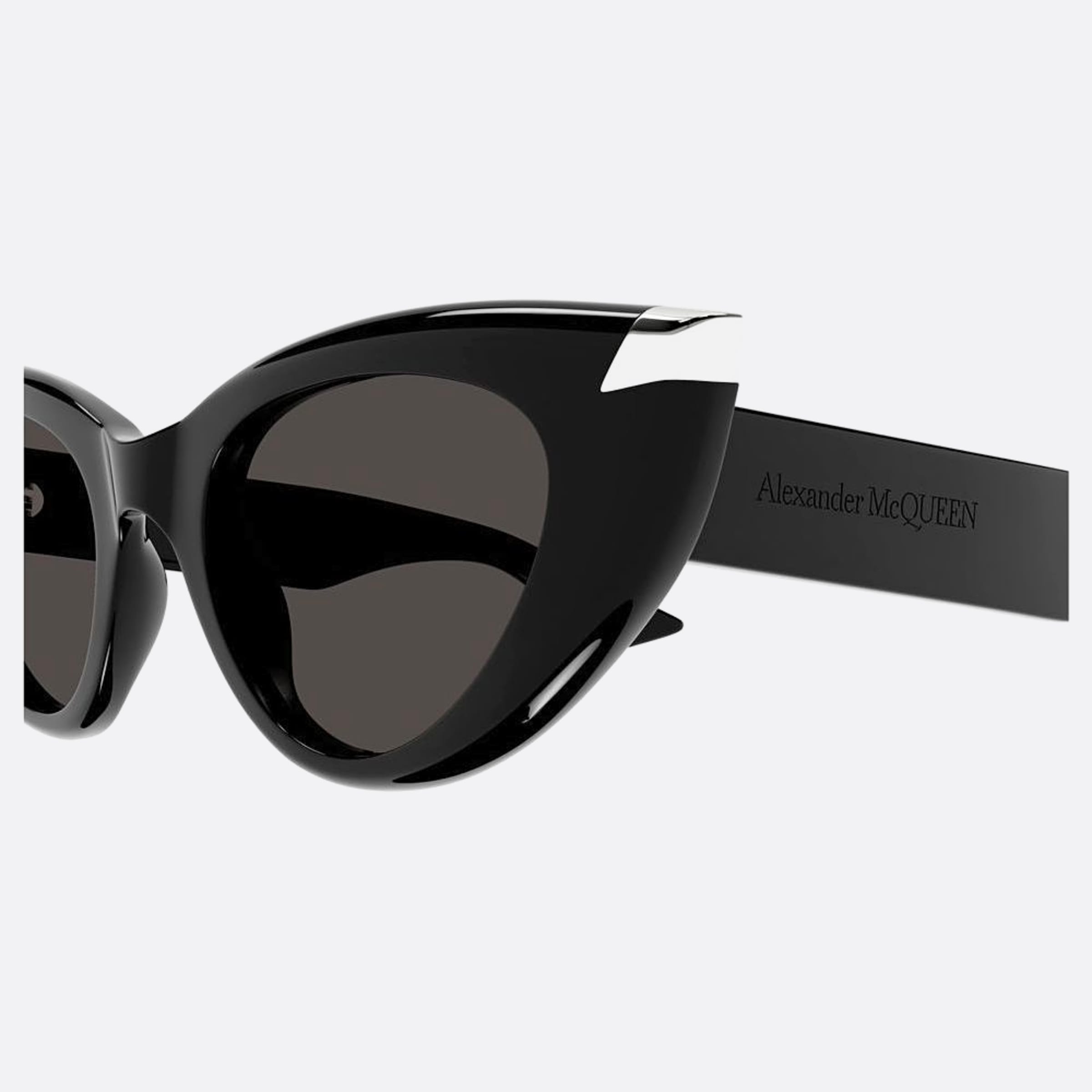 Alexander 50mm Mcqueen Black Cat Eye Woman Sunglasses - Detail View