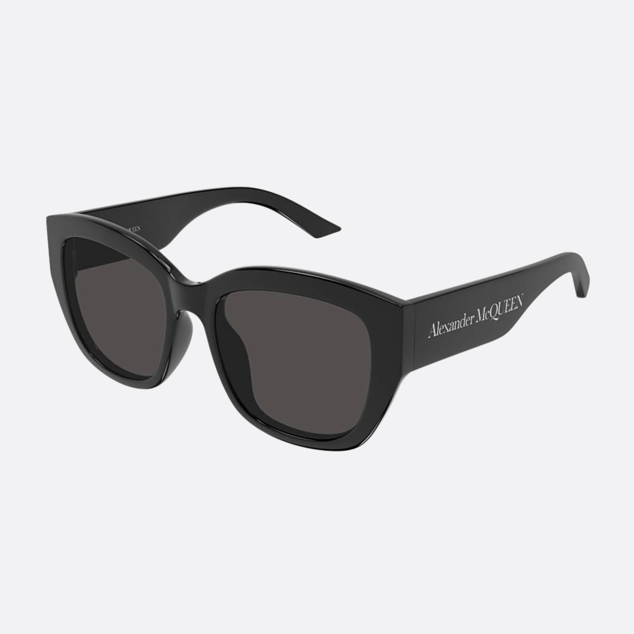 Alexander 55mm Mcqueen Am0451sa Black Butterfly Women Sunglasses - Side View