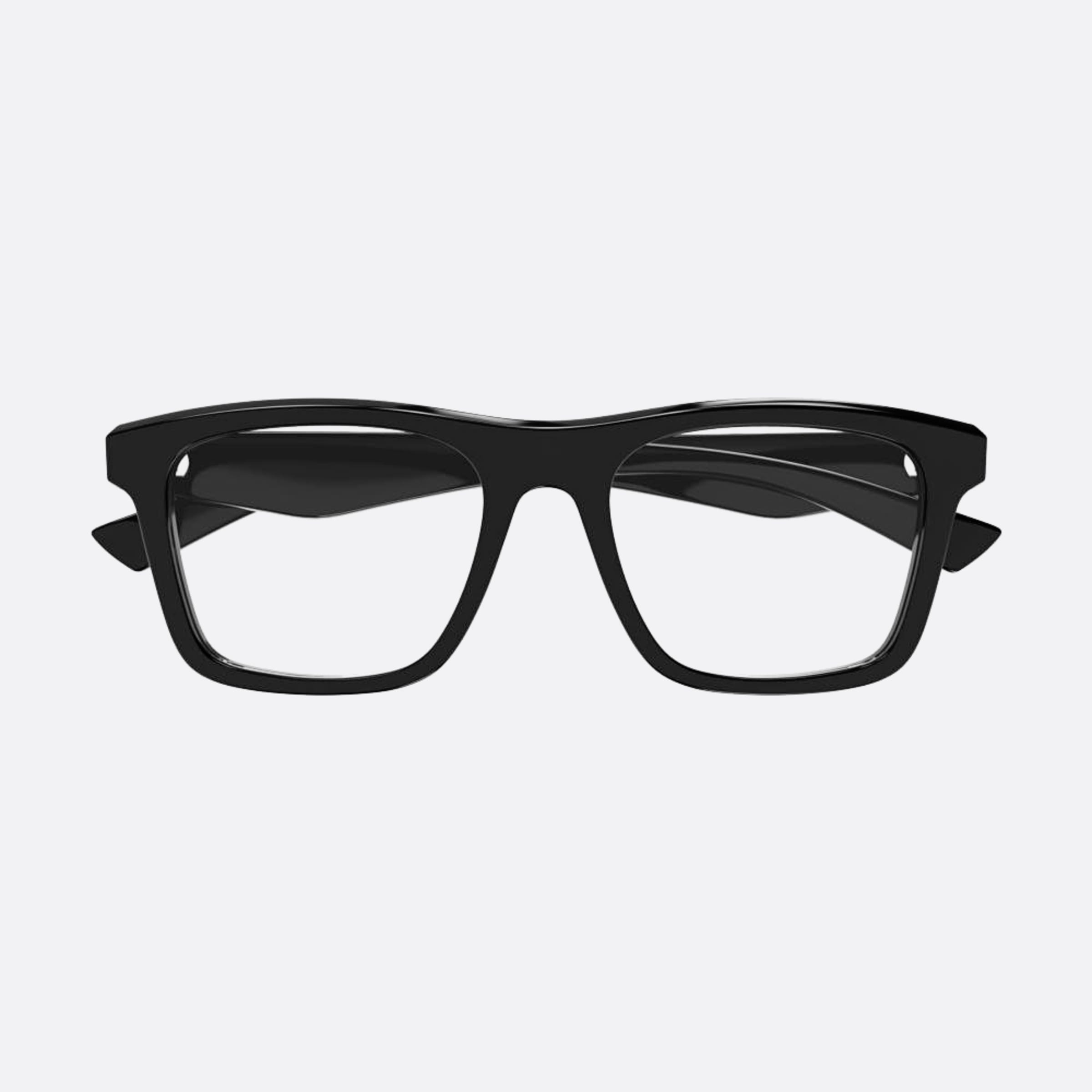 Alexander 54mm Mcqueen Black Squared Unisex Eyeglasses - Main View