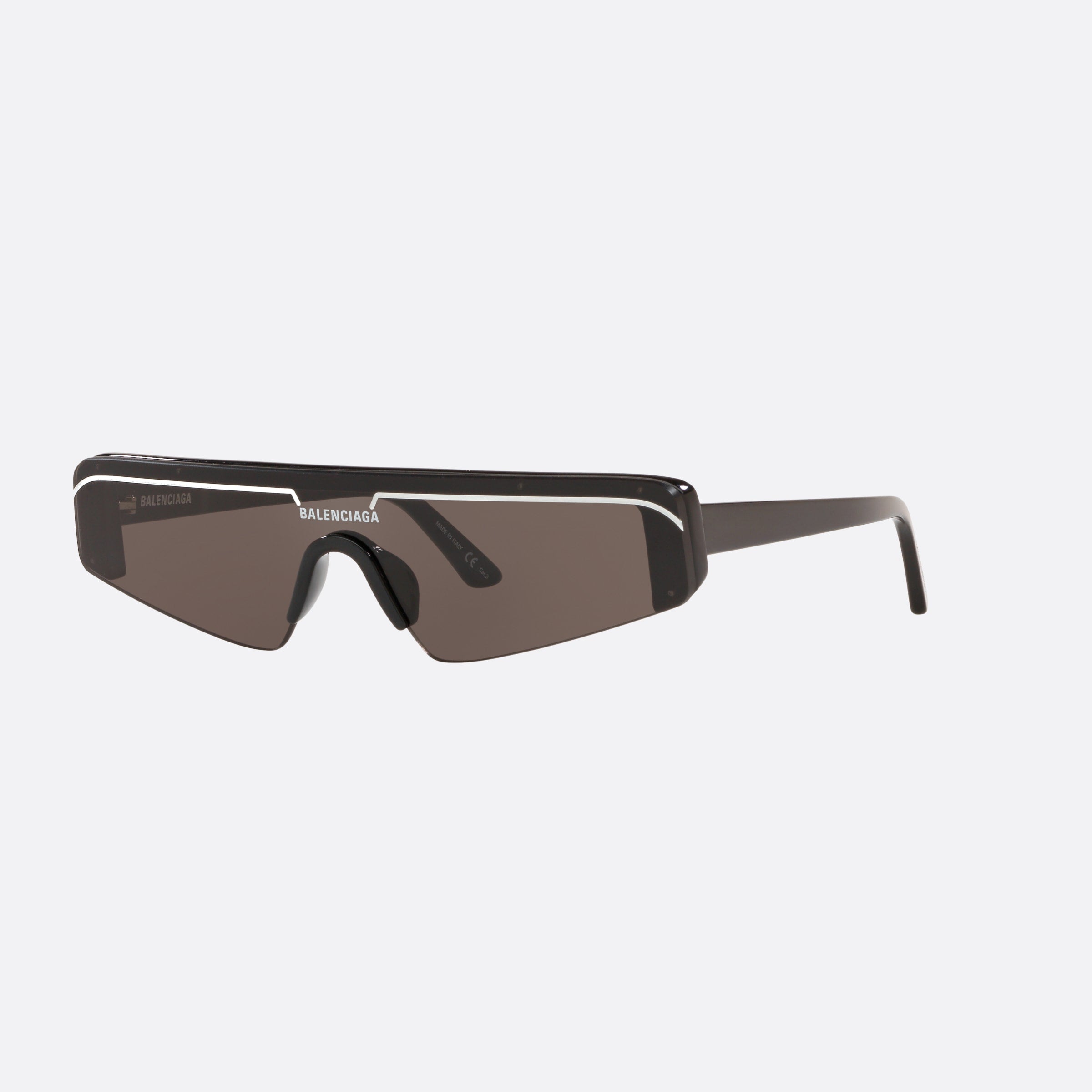 Balenciaga 40mm Black Rectangle Unisex Sunglasses - Main View