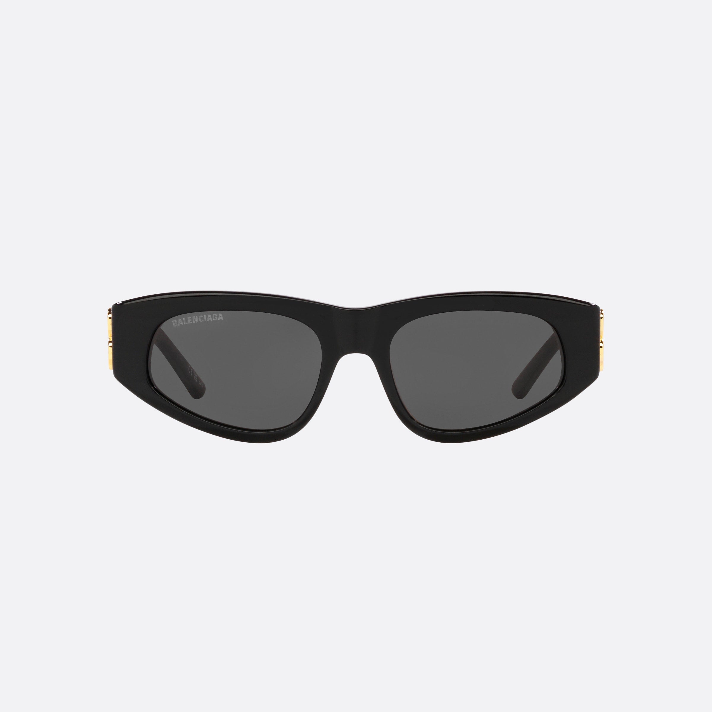 Balenciaga 53mm Black Irregular Woman Sunglasses - Side View