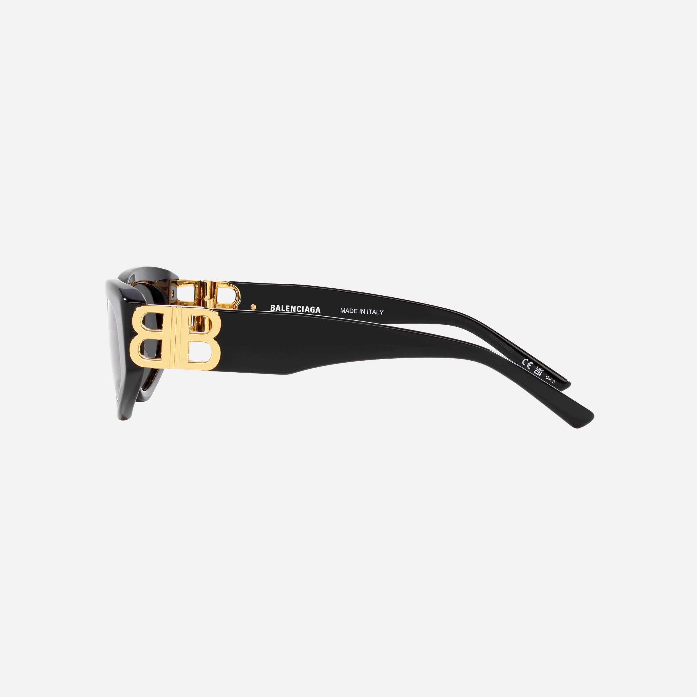 Balenciaga 53mm Black Irregular Woman Sunglasses - Detail View