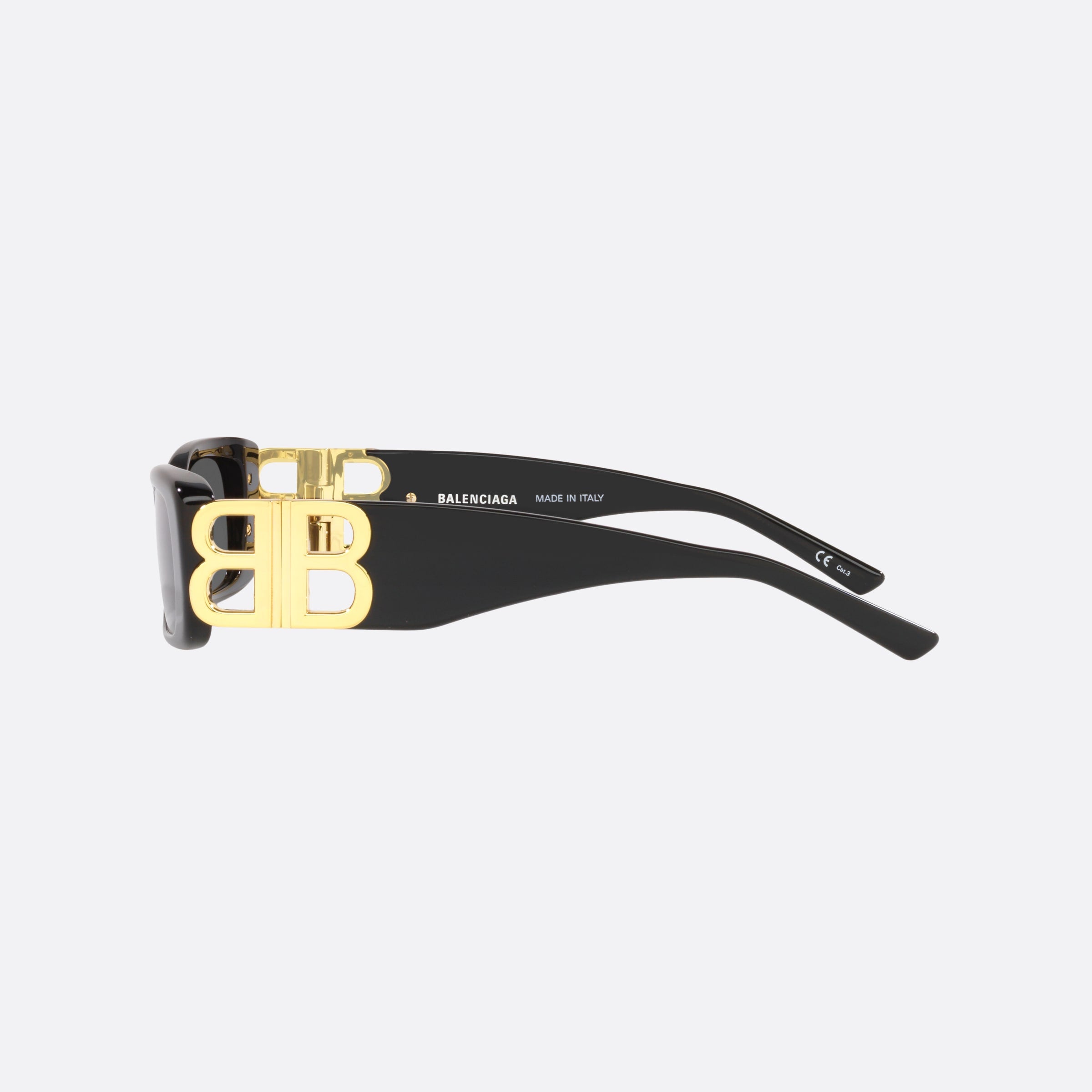Balenciaga 51mm Black Rectangle Woman Sunglasses - Detail View