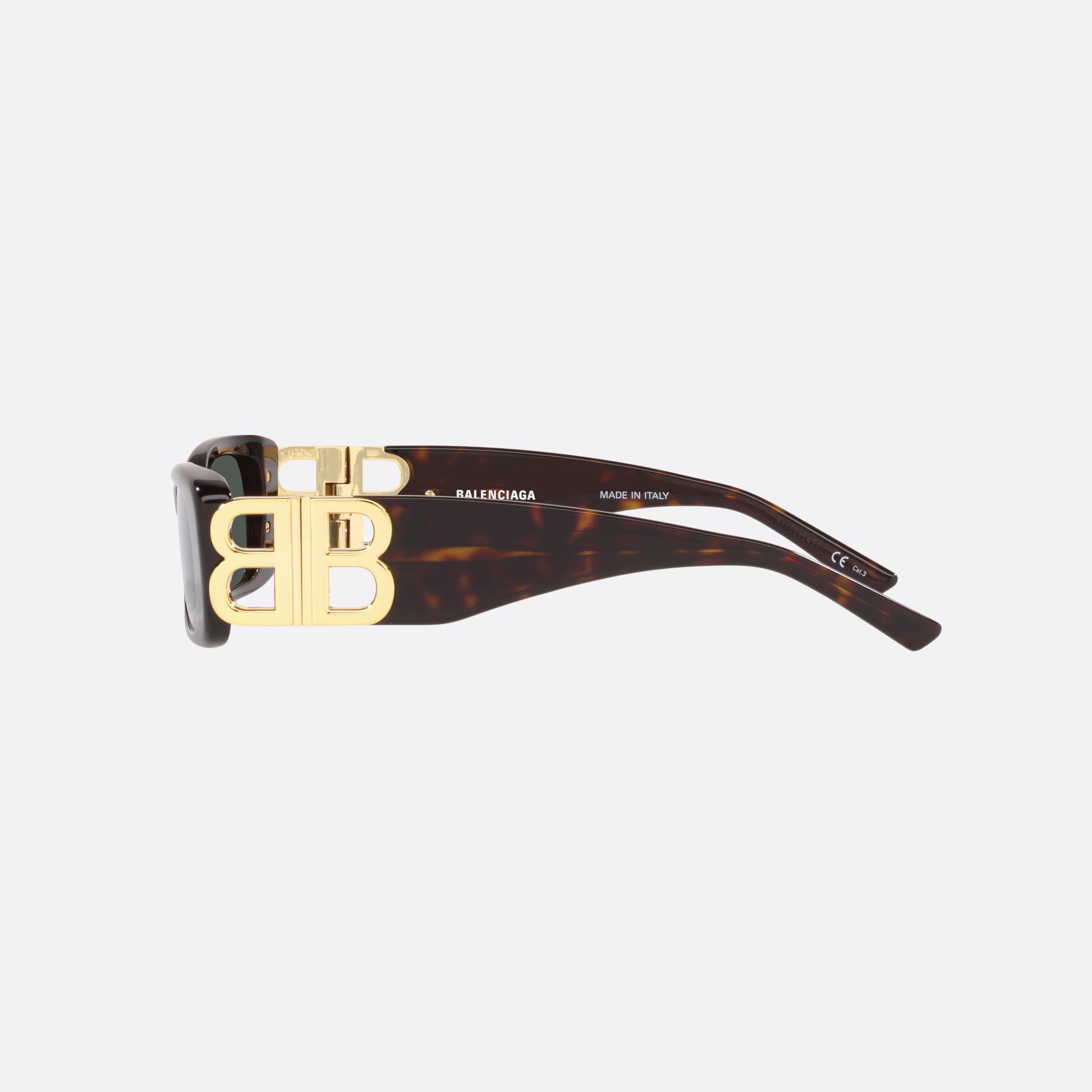 Balenciaga 51mm Brown Rectangle Woman Sunglasses - Detail View