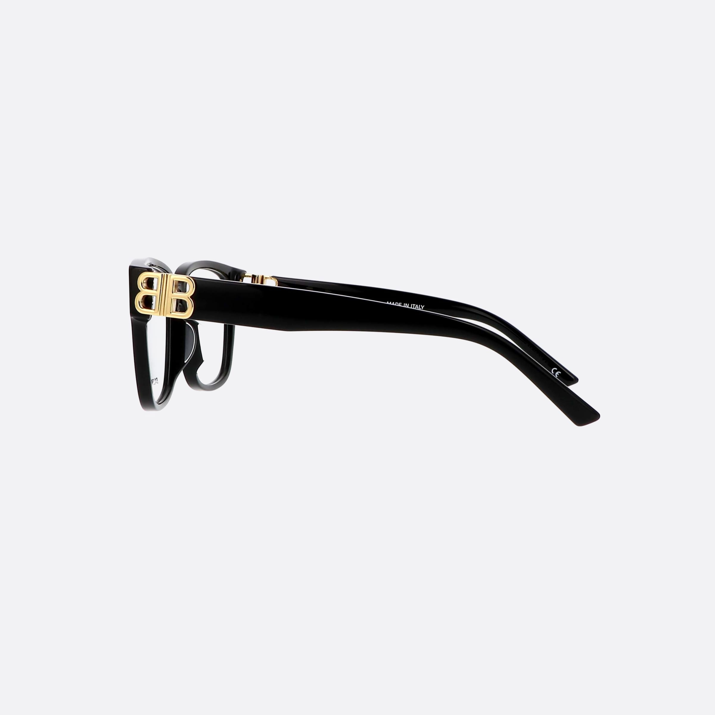 Balenciaga 56mm Black Rectangle Woman Eyeglasses - Detail View