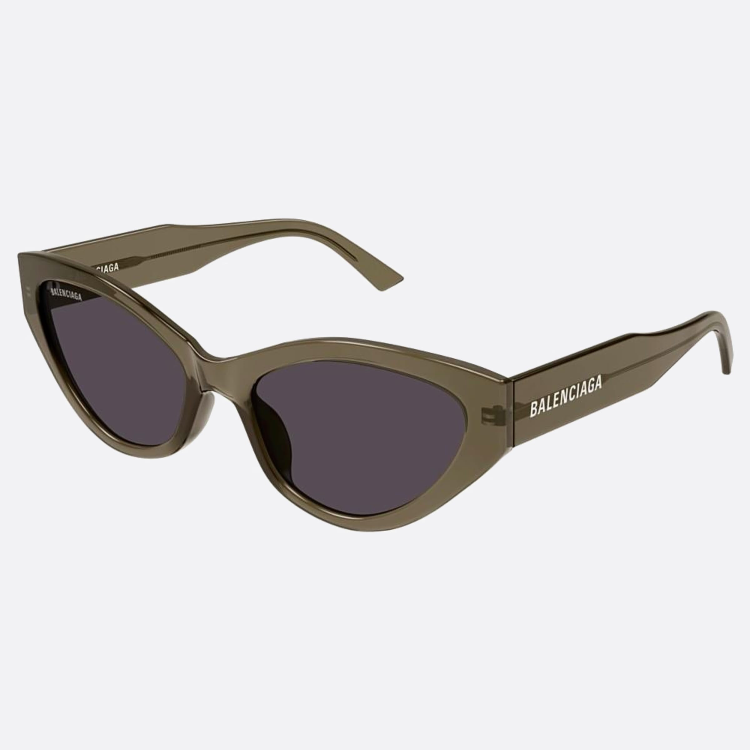 Balenciaga 57mm Green Cat Eye Woman Sunglasses - Side View