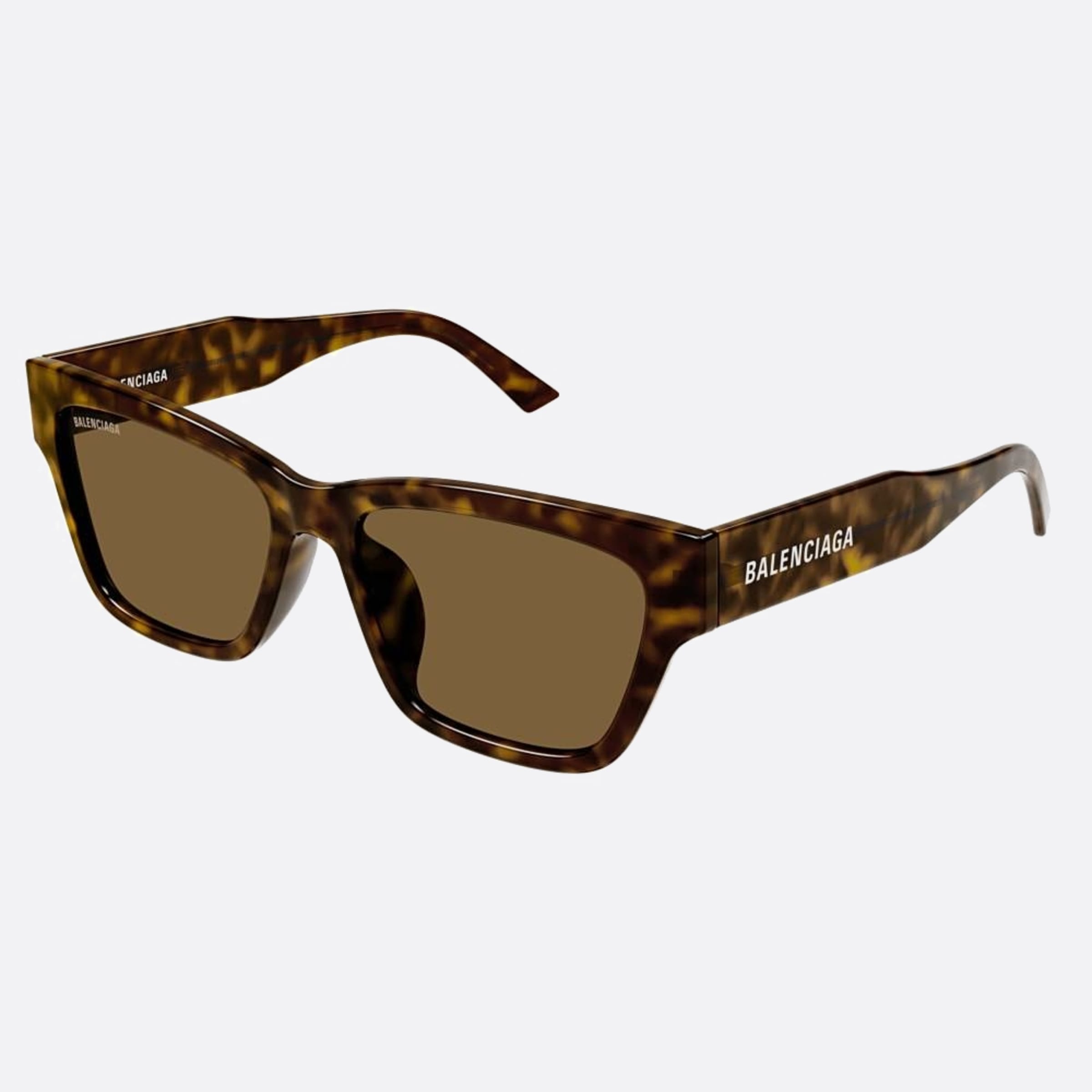 Balenciaga 56mm Bb0307sa Havana Squared Woman Sunglasses - Side View