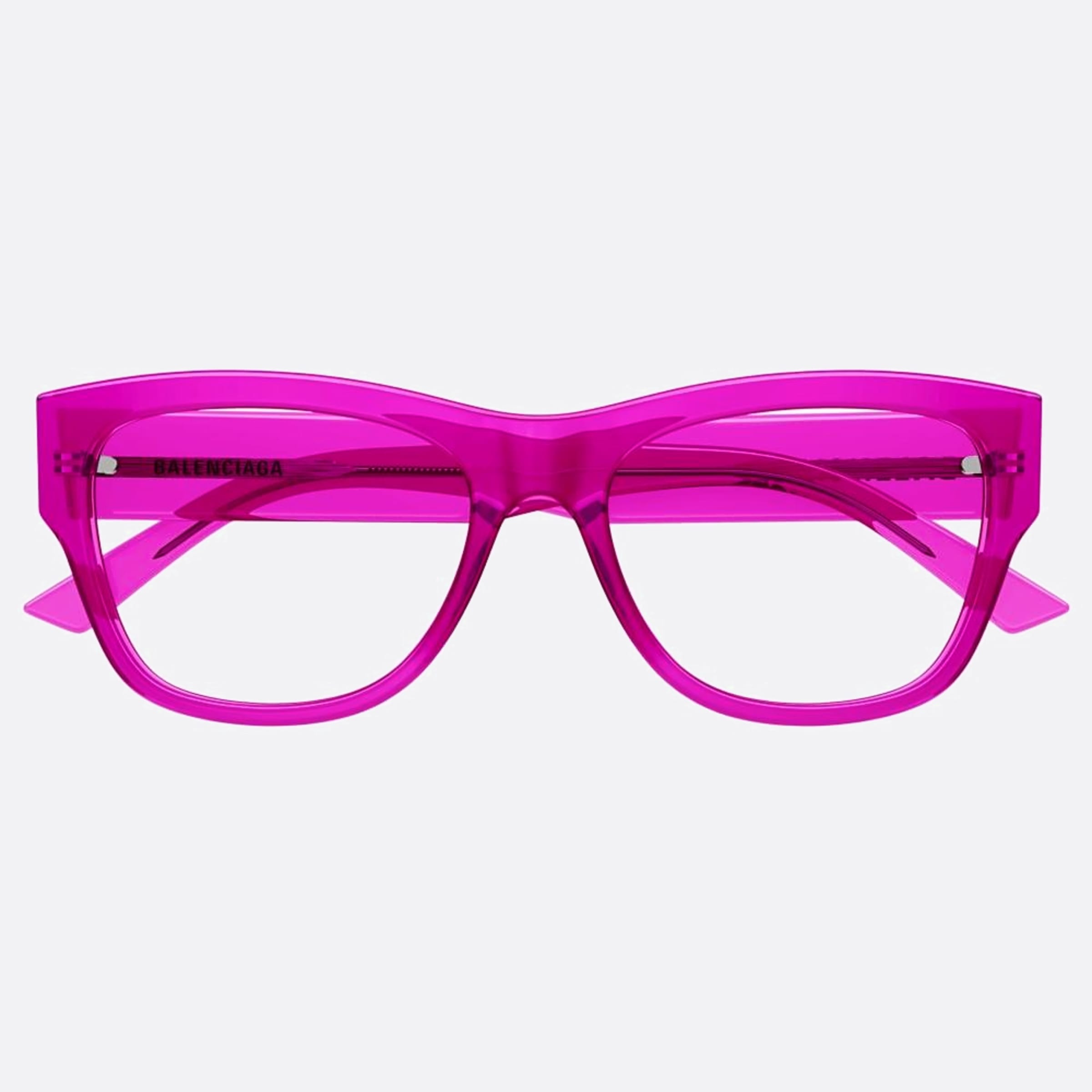 Balenciaga 54mm Violet Squared Unisex Eyeglasses - Main View