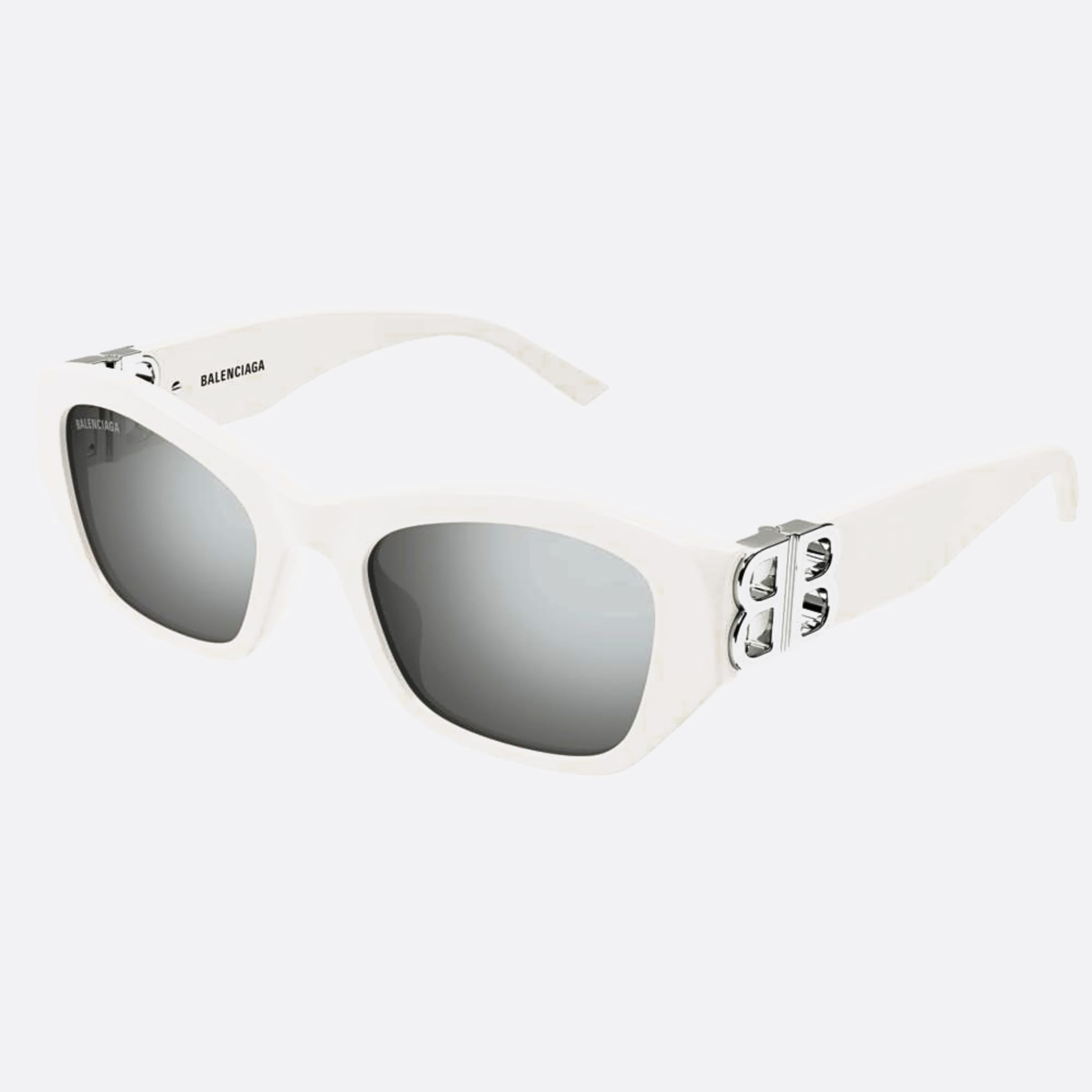 Balenciaga 53mm Bb0311sk White Squared Woman Sunglasses - Side View