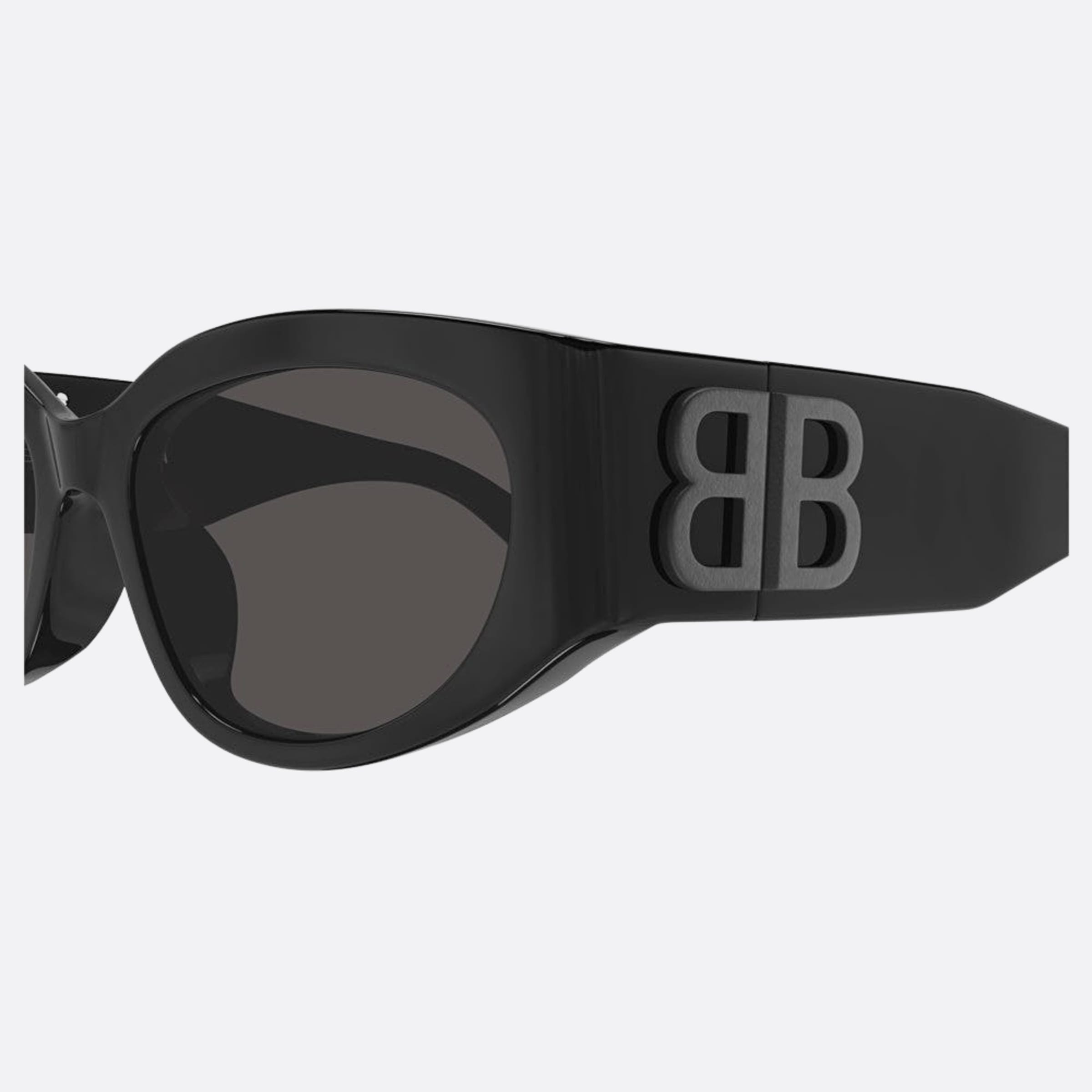 Balenciaga 55mm Bb0324sk Black Oval Woman Sunglasses - Detail View