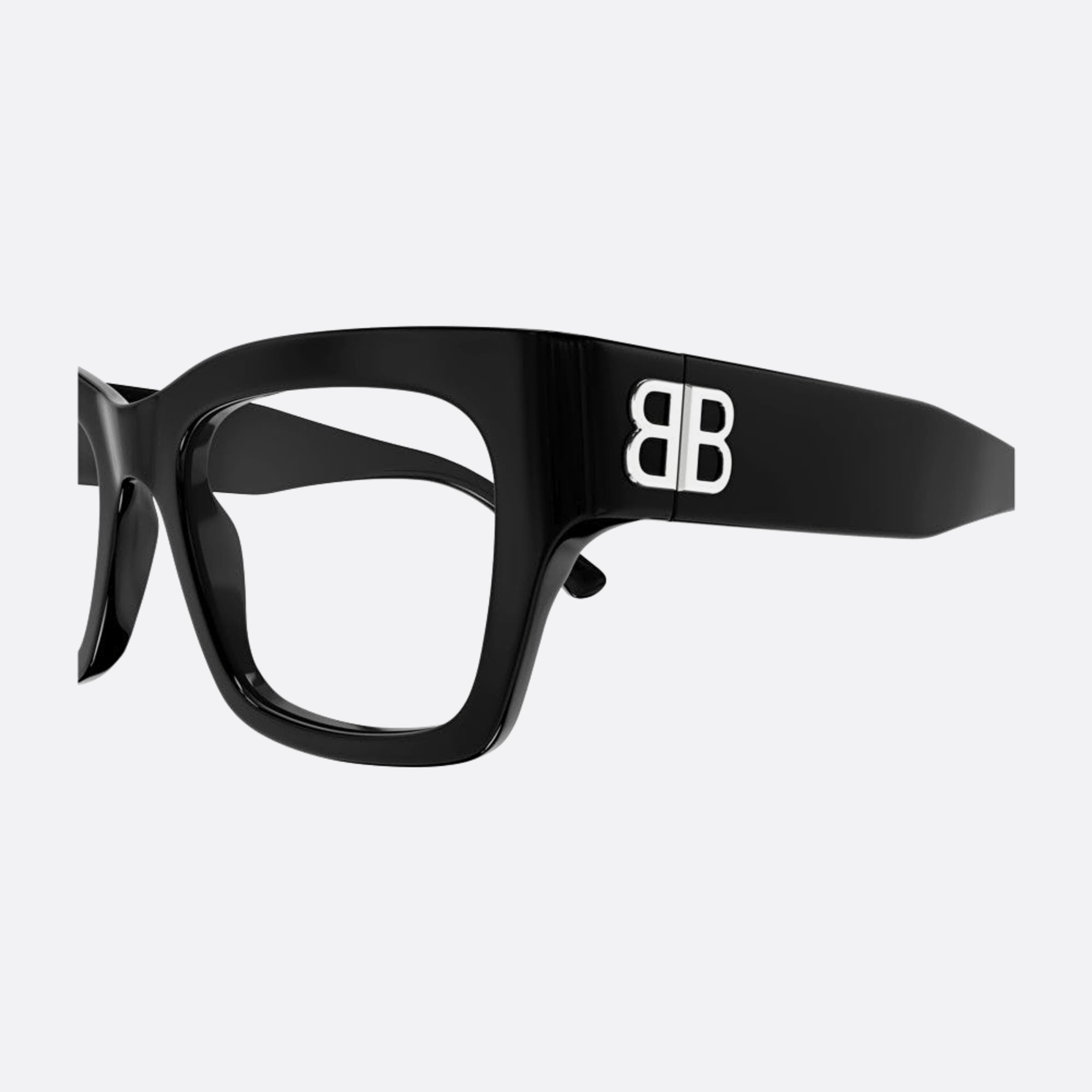 Balenciaga 54mm Black Squared Woman Eyeglasses - Detail View