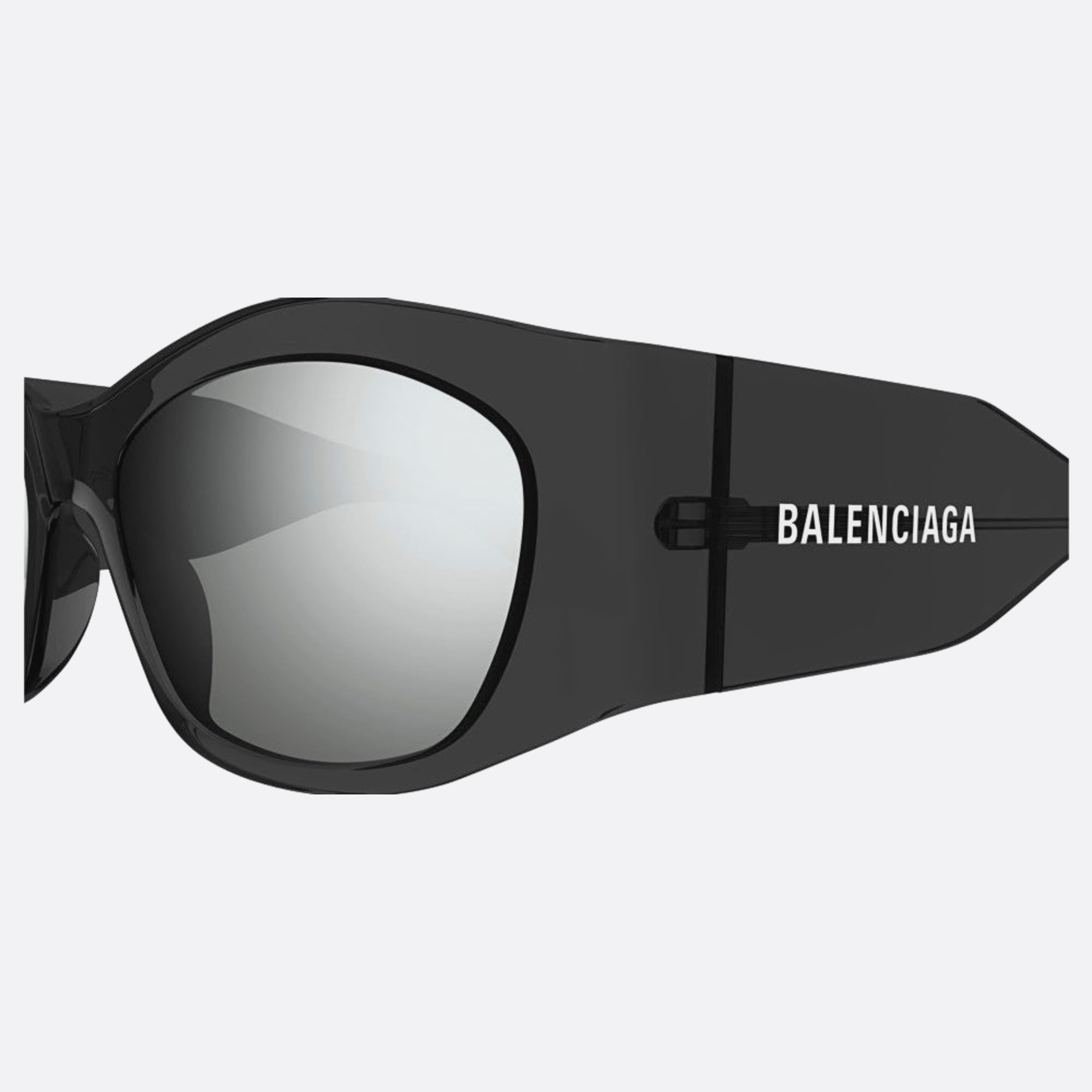 Balenciaga 56mm Bks Black Rectangle Woman Sunglasses - Detail View