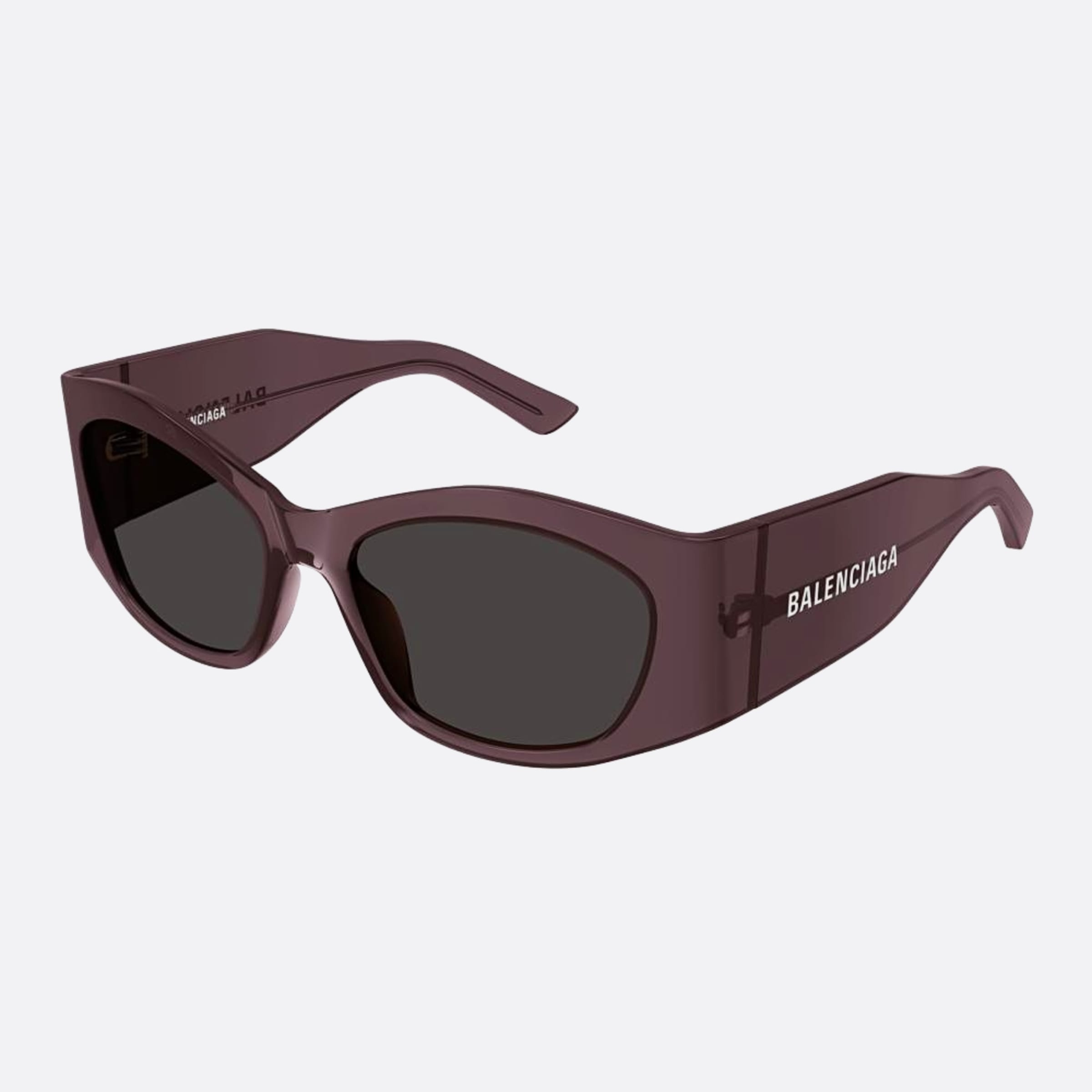 Balenciaga 56mm Bgg Violet Rectangle Woman Sunglasses - Side View