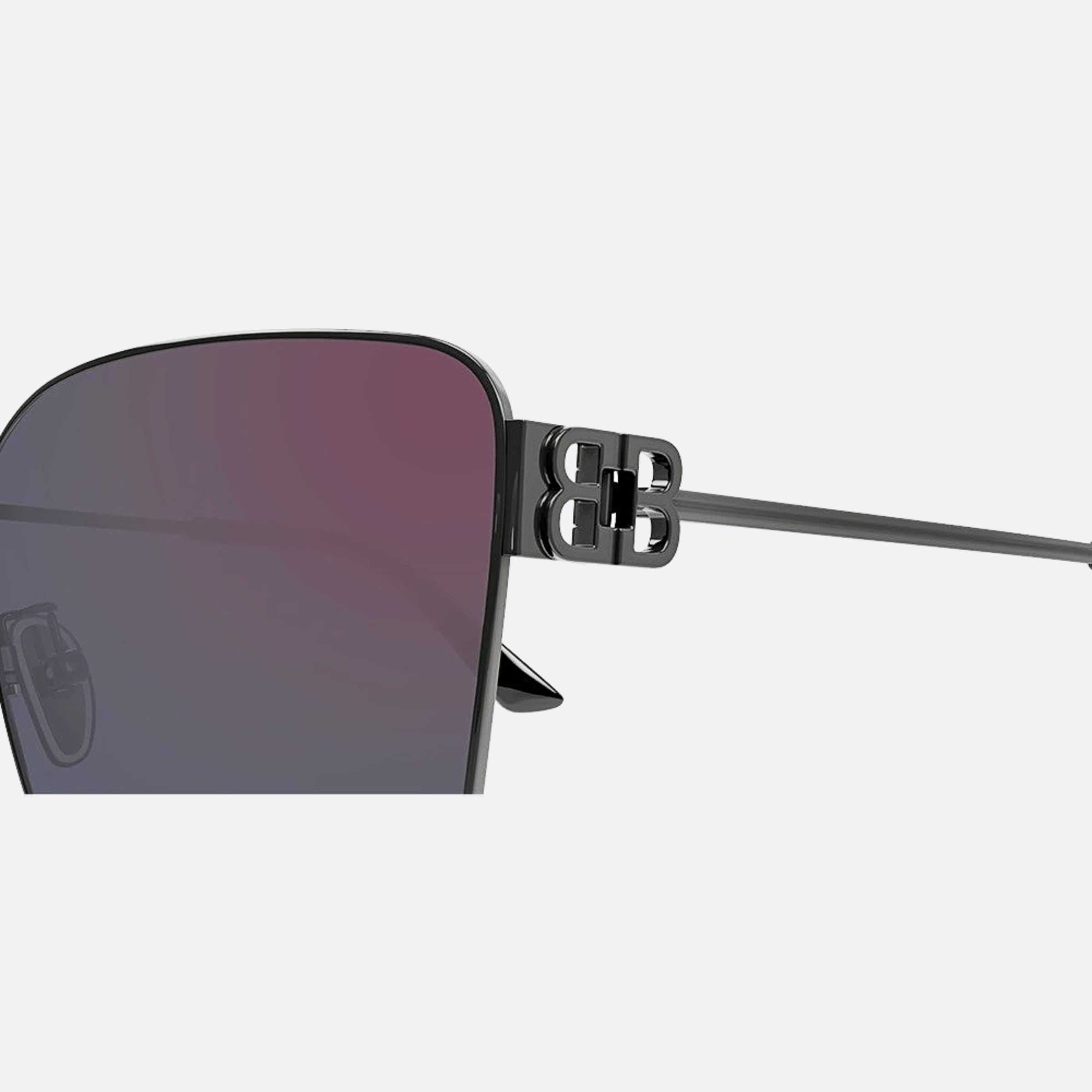 Balenciaga 62mm Bb0338sk Bkv Ruthenium Butterfly Woman Sunglasses - Detail View