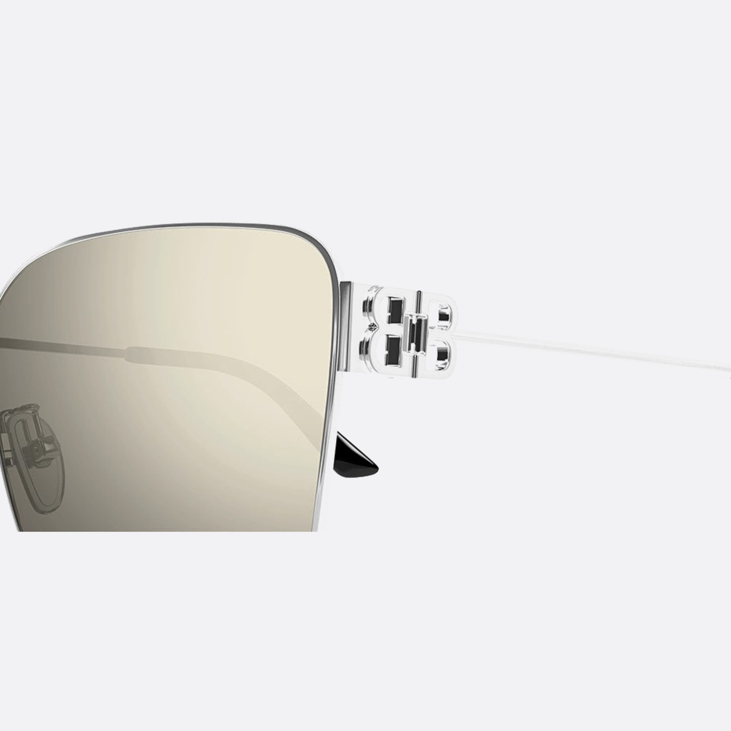 Balenciaga 62mm Bb0338sk Sis Silver Butterfly Woman Sunglasses - Detail View