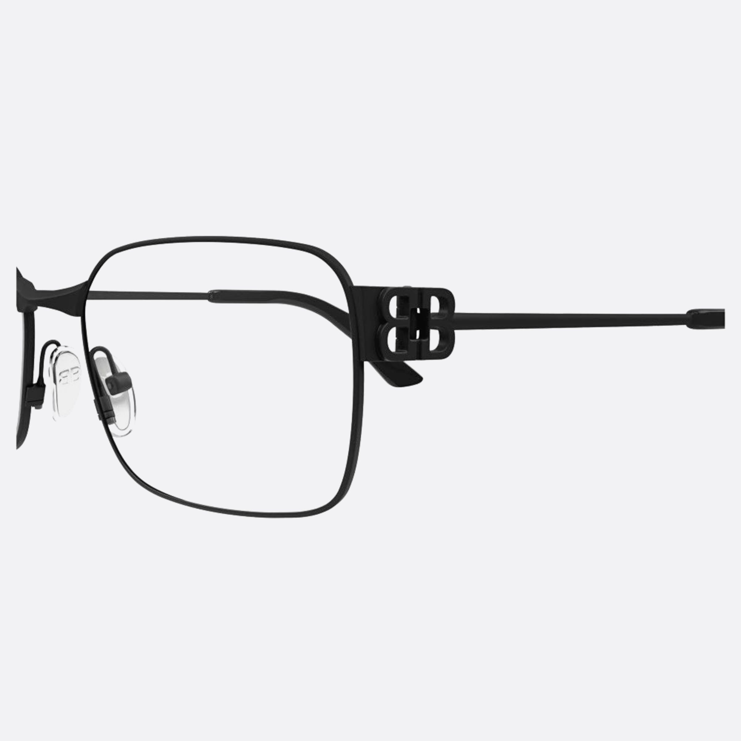 Balenciaga 57mm Black Rectangle Woman Eyeglasses - Detail View