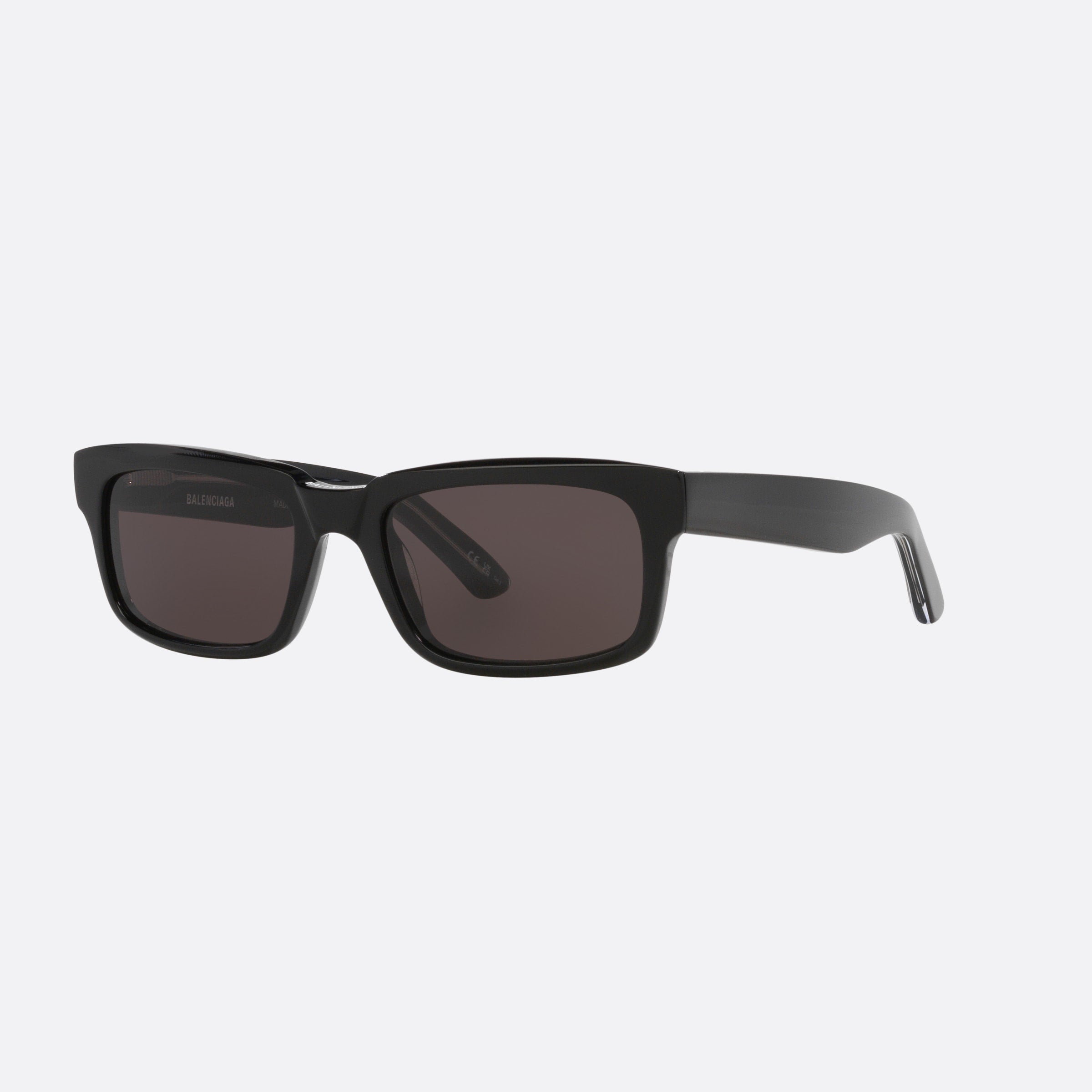 Balenciaga 55mm Black Rectangle Man Sunglasses - Main View