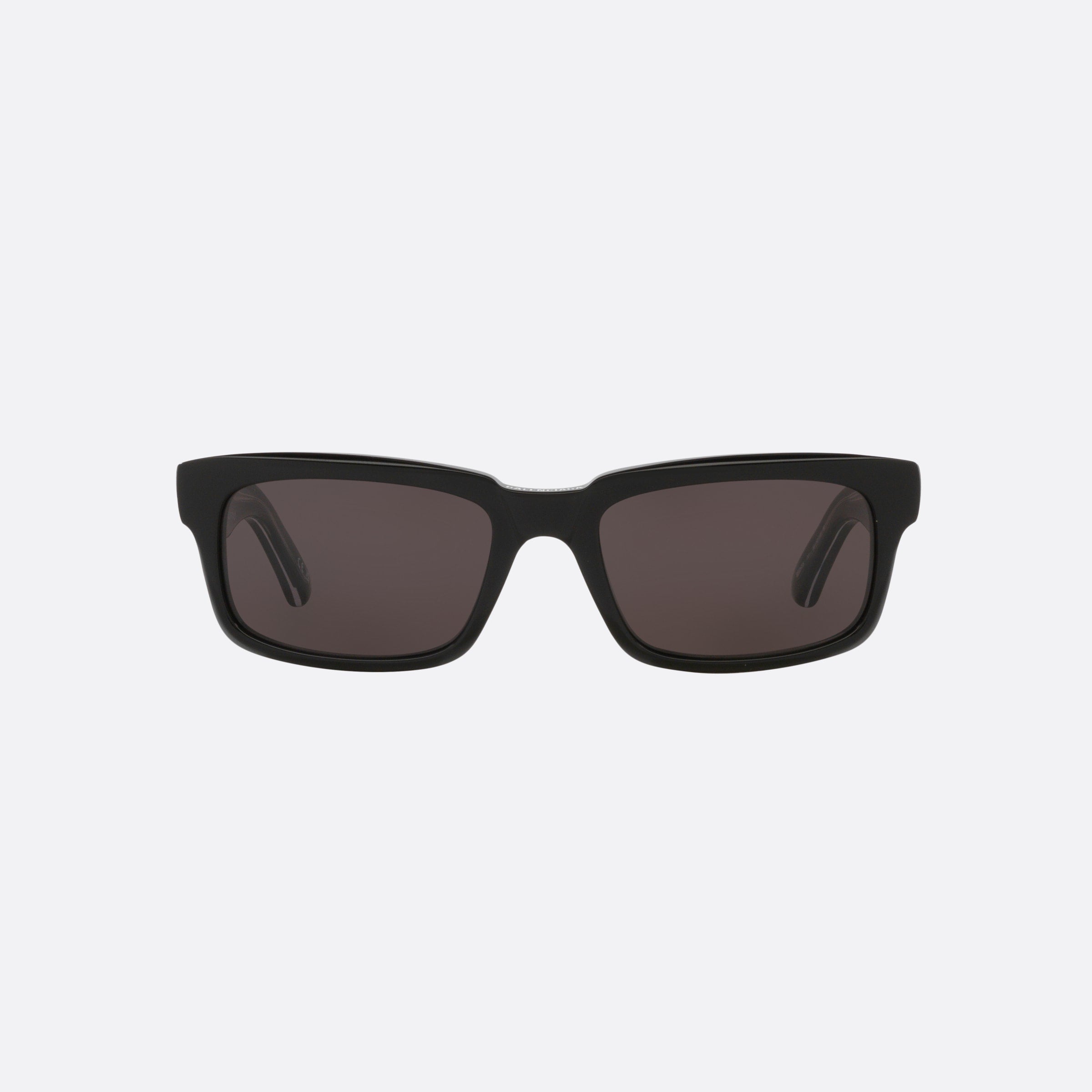 Balenciaga 55mm Black Rectangle Man Sunglasses - Side View
