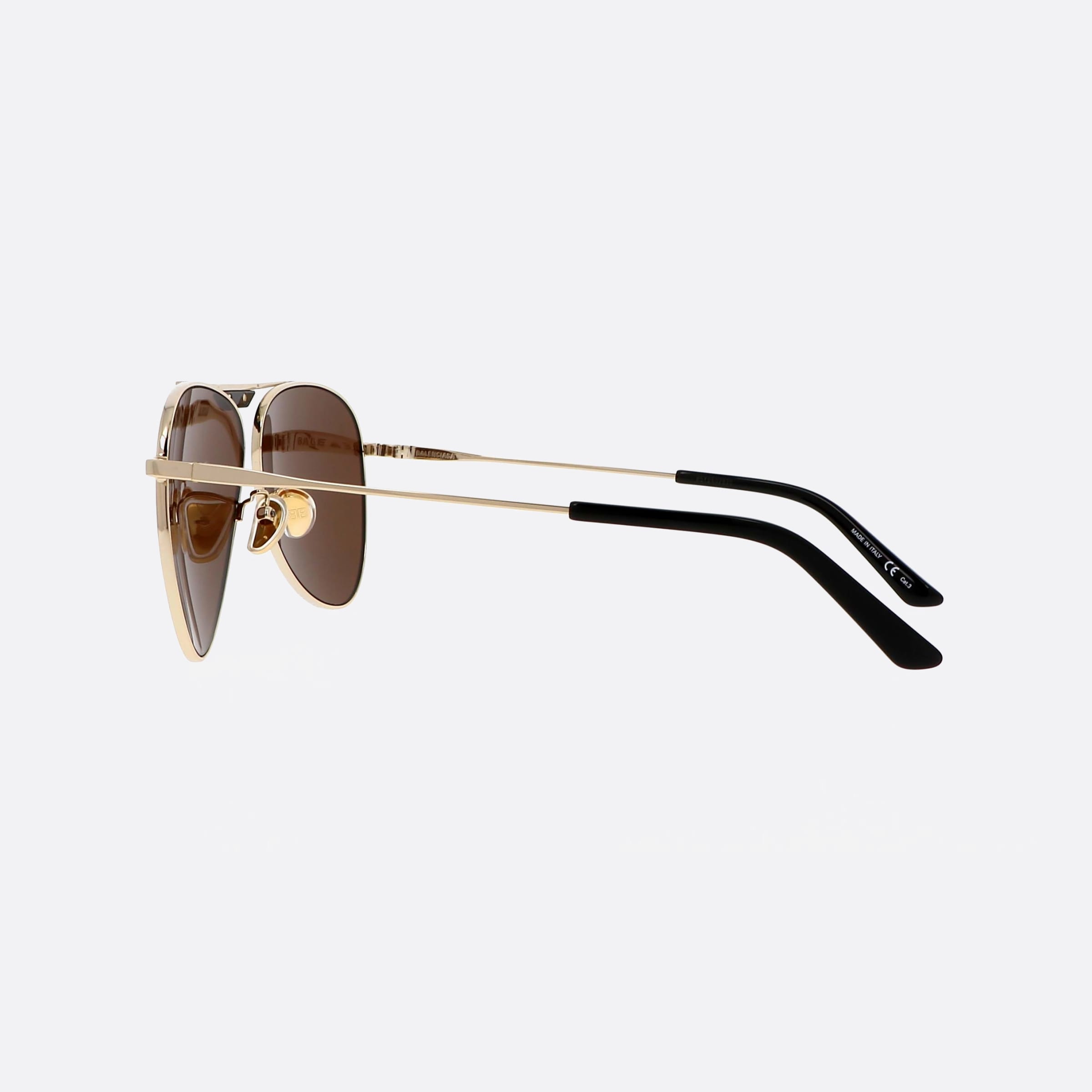 Balenciaga 62mm Everyday Gold Pilot Unisex Sunglasses - Detail View