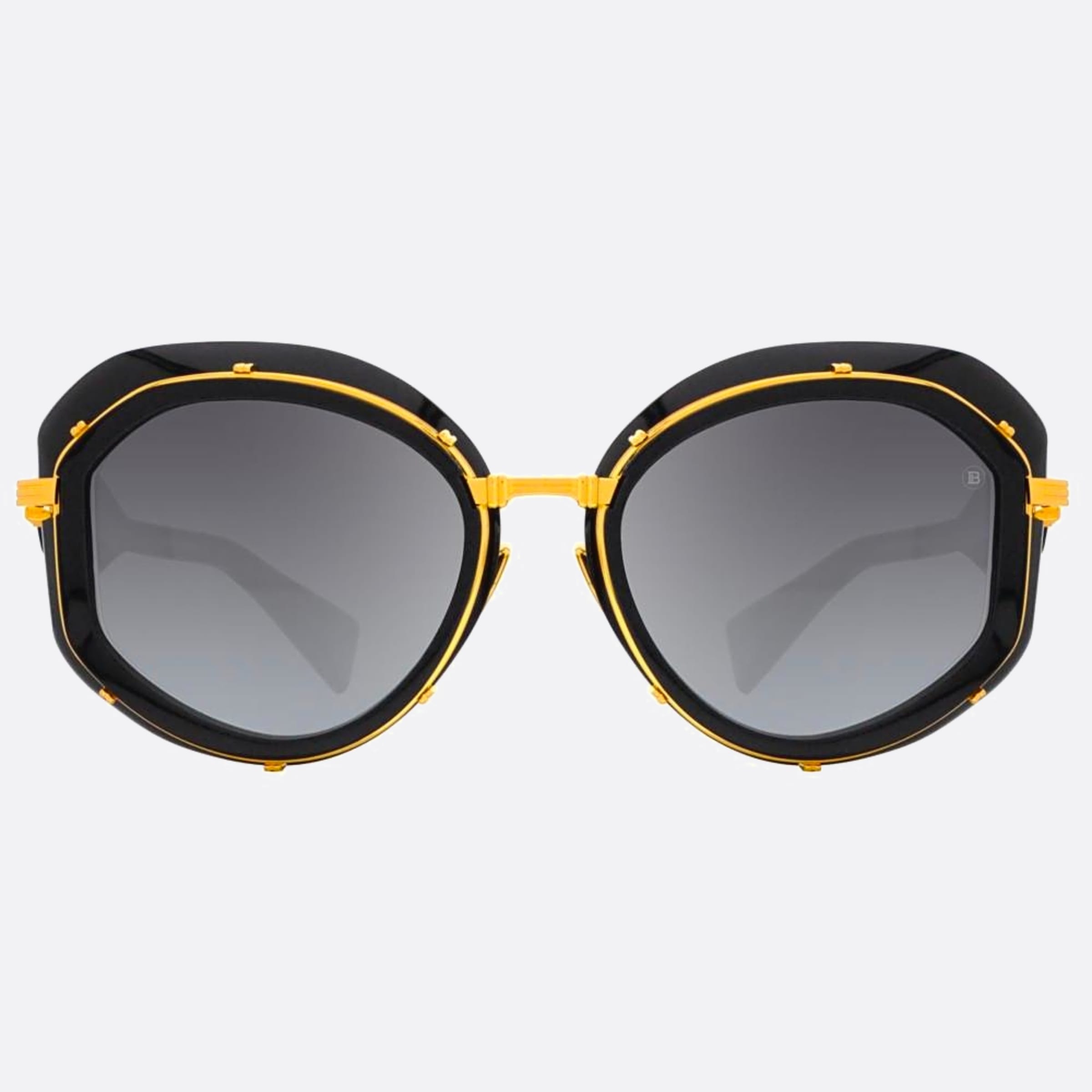 Balmain 53mm Brigitte Blk Gld Black Oversize Women Sunglasses - Main View