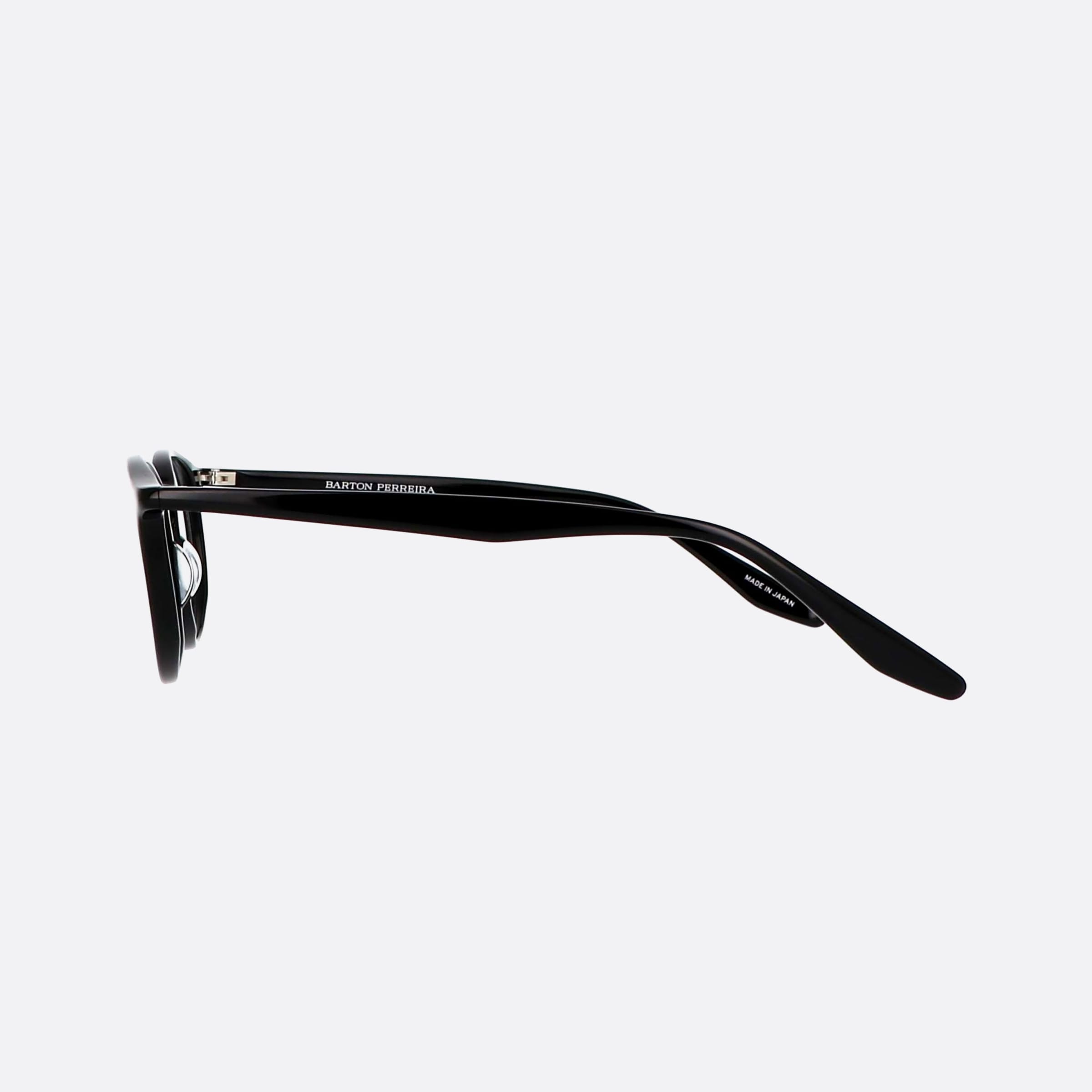 Barton 46mm Perreira Norton Bp5043 0ej Black Round Men Eyeglasses - Detail View