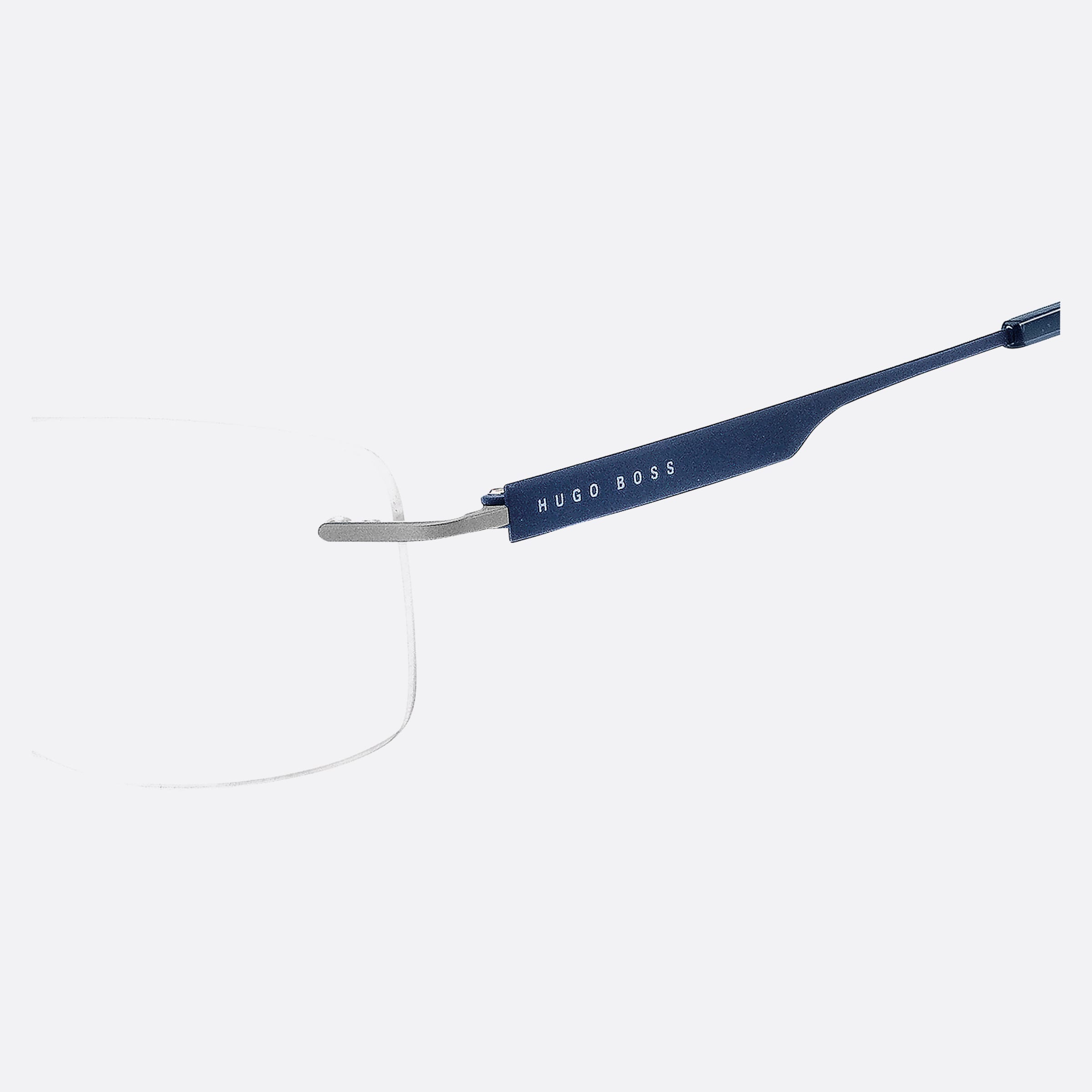 Boss 53mm Boss 9t9 Blue Geometric Men Eyeglasses - Lifestyle Shot