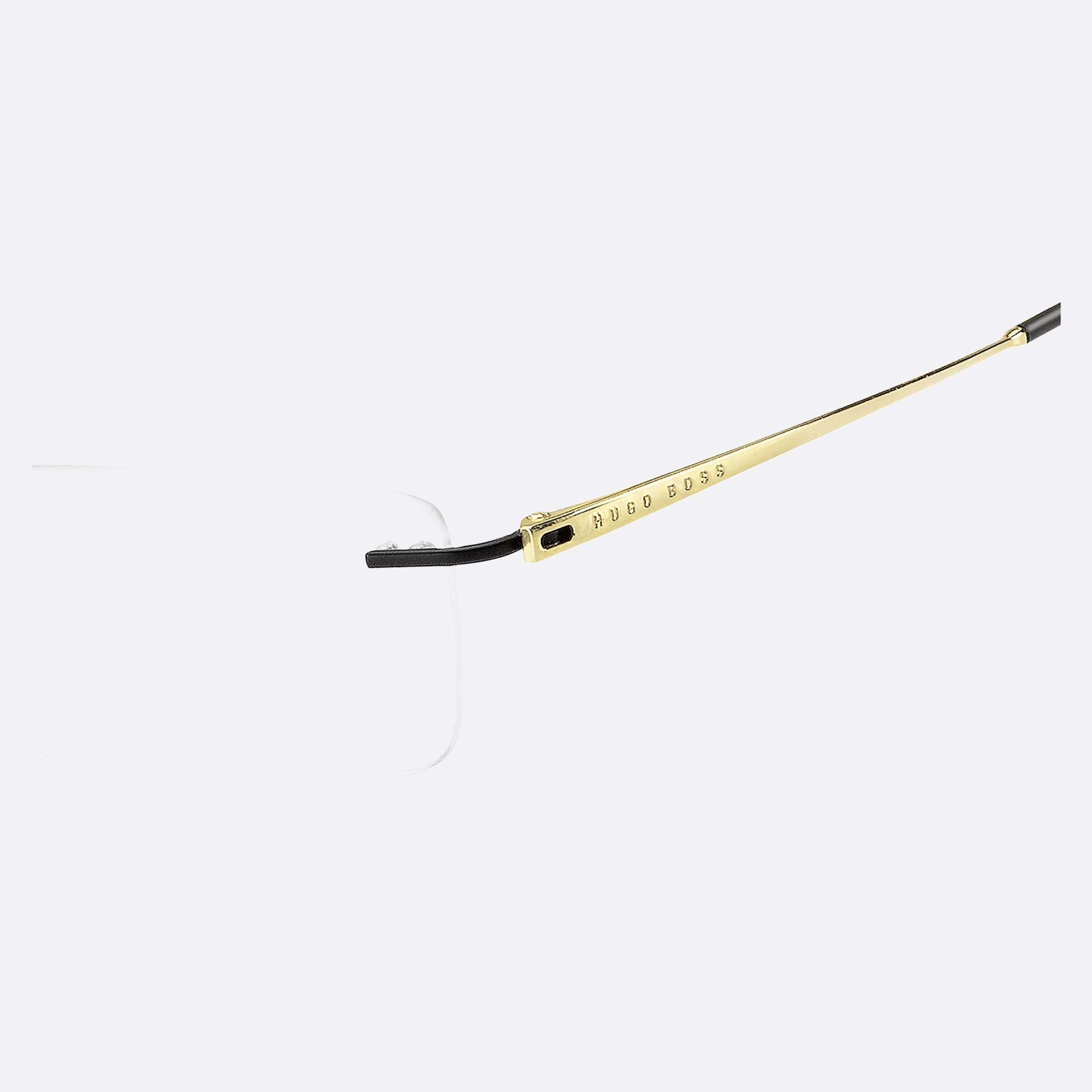 Boss 57mm Boss Black Geometric Men Eyeglasses - Lifestyle Shot