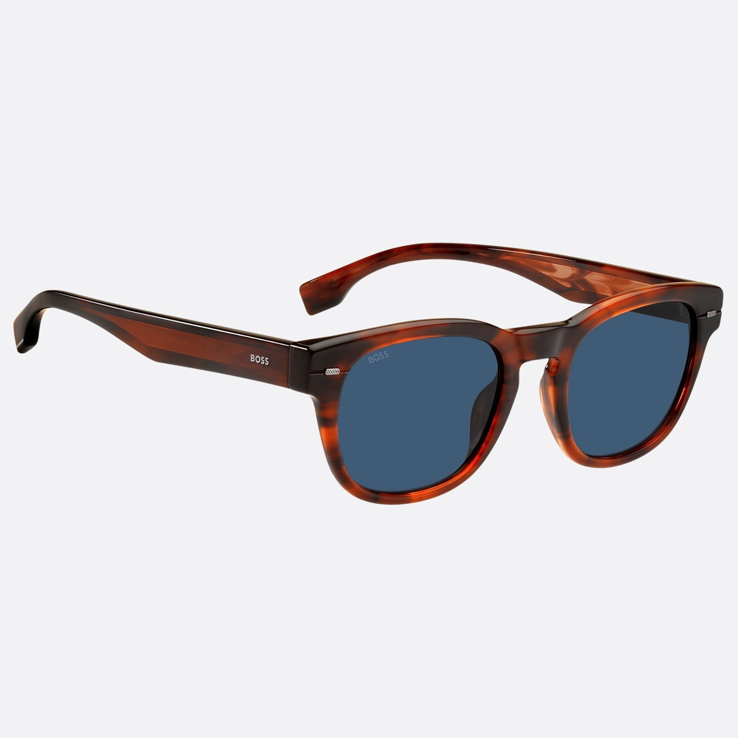 Boss 51mm Boss Ex4 Brown Squared Men Sunglasses - Detail View