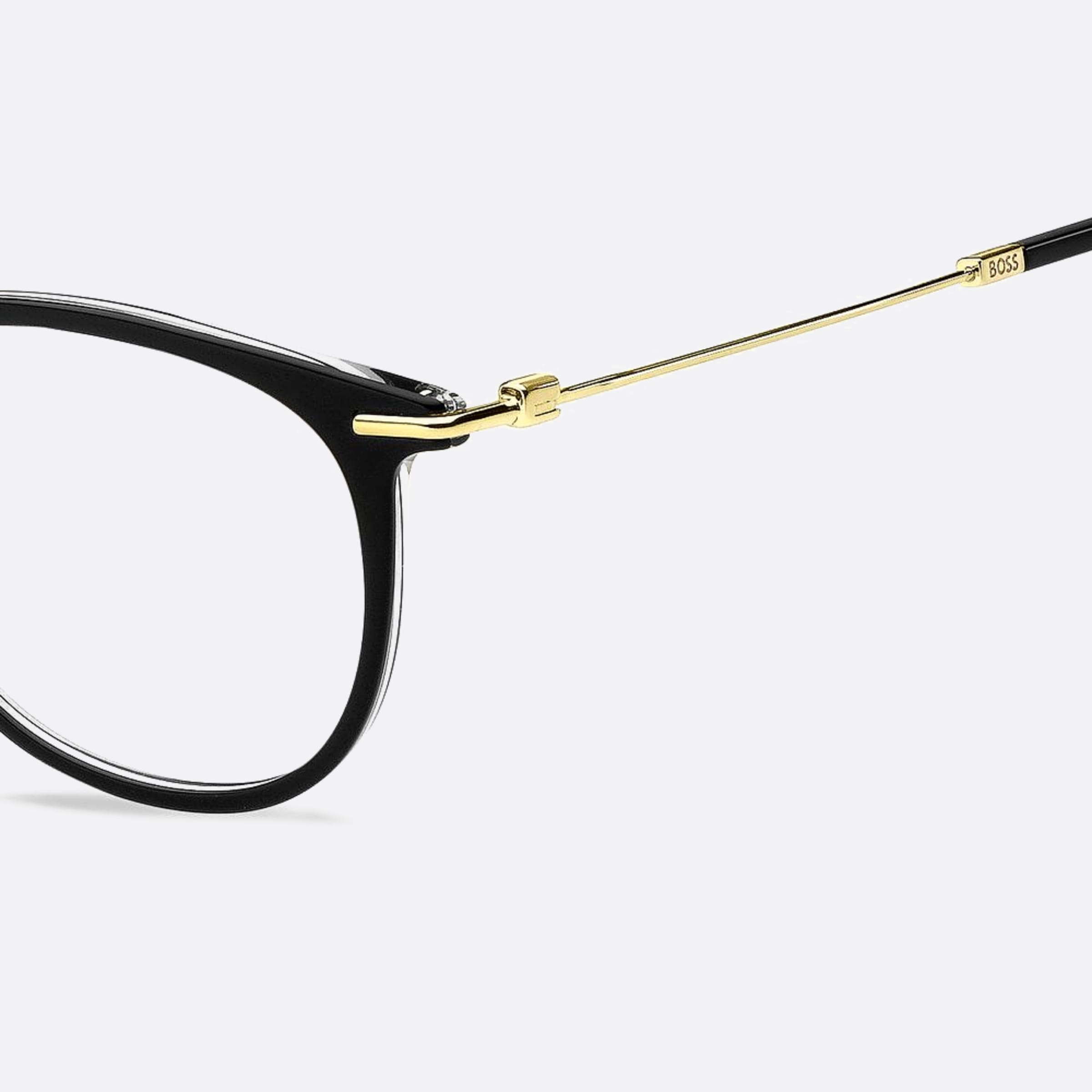 Boss 50mm Boss 2m2 Black Round Men Eyeglasses - Lifestyle Shot