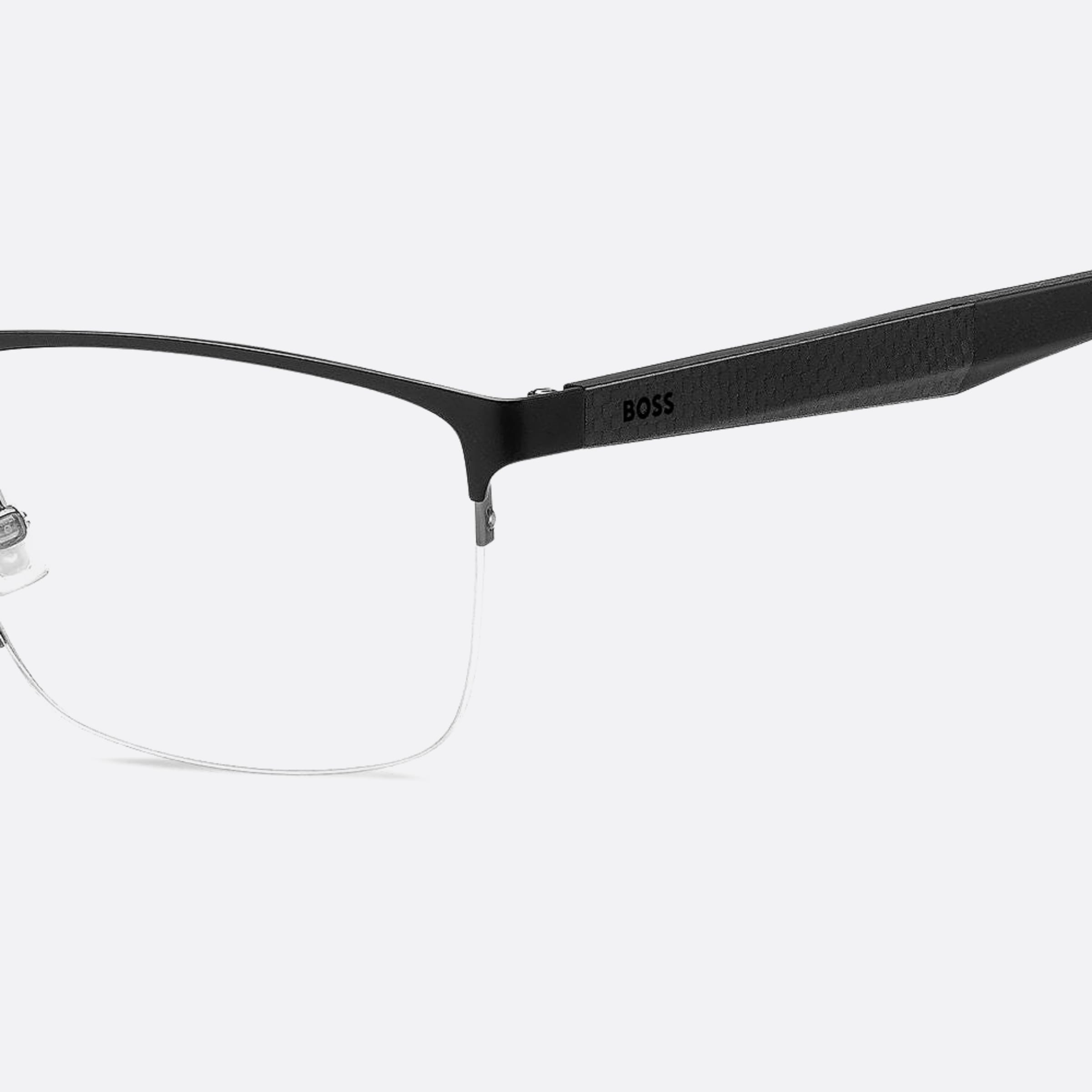 Boss 58mm Boss 0an Black Geometric Men Eyeglasses - Lifestyle Shot