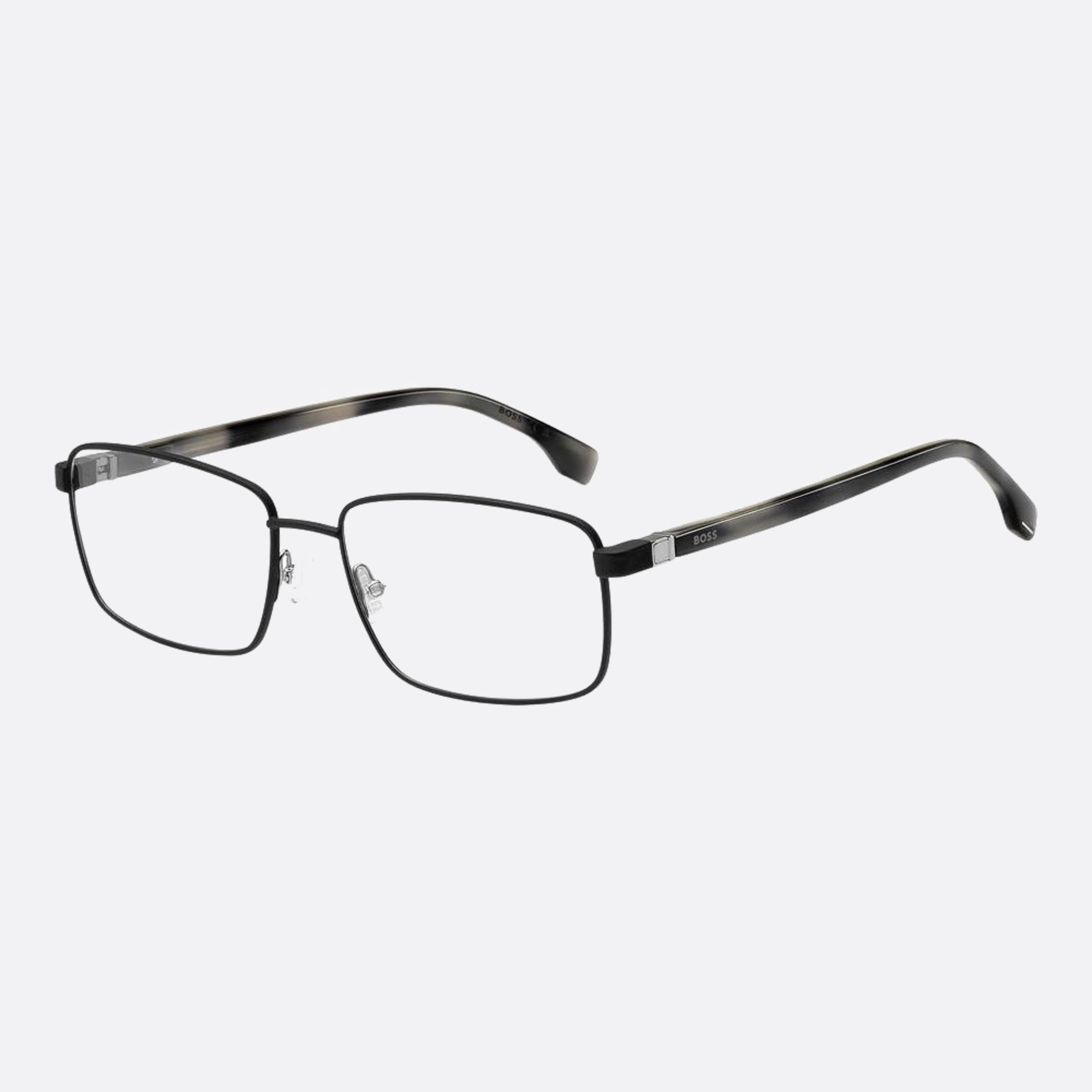 Boss 57mm Boss I21 Havana Geometric Men Eyeglasses - Side View