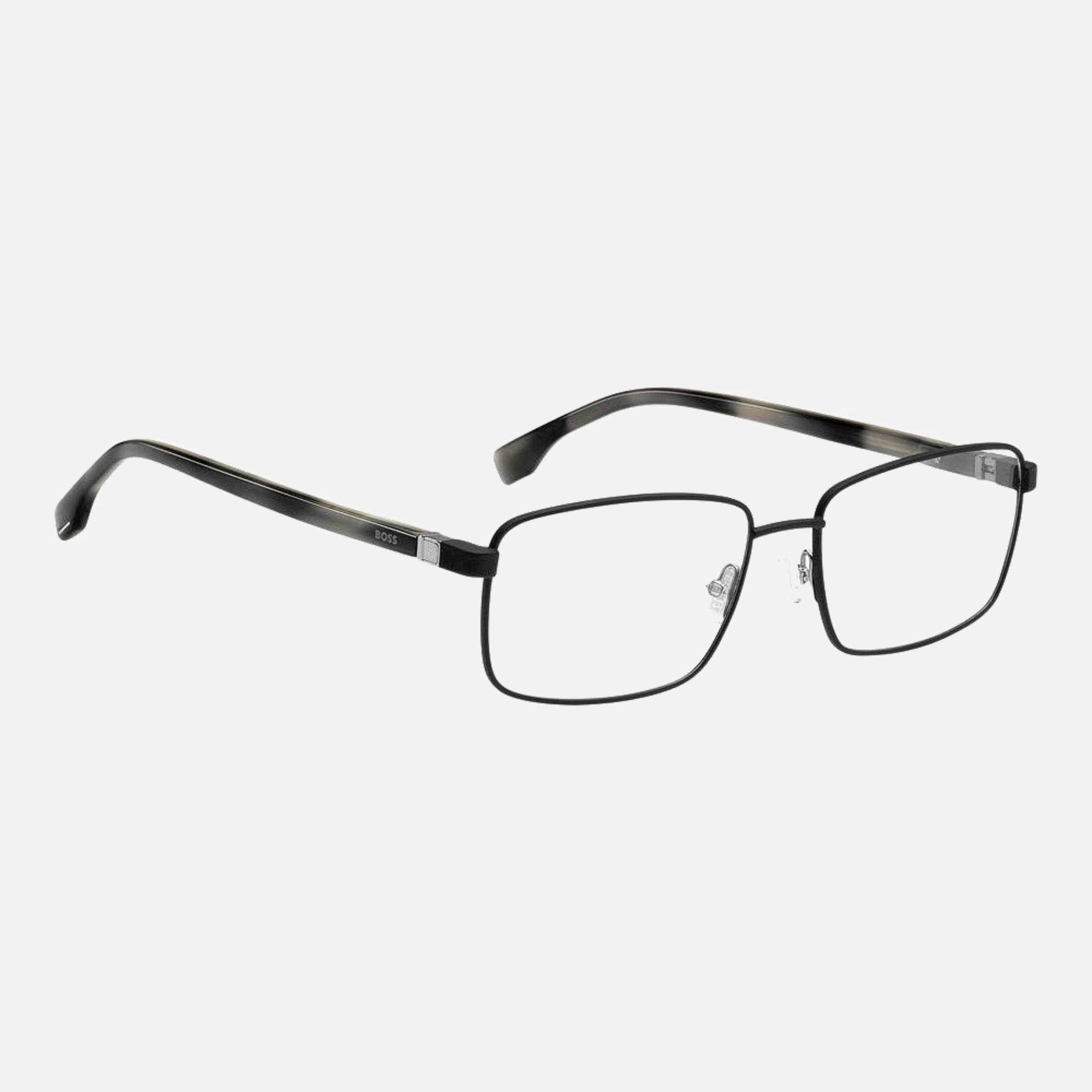 Boss 57mm Boss I21 Havana Geometric Men Eyeglasses - Detail View