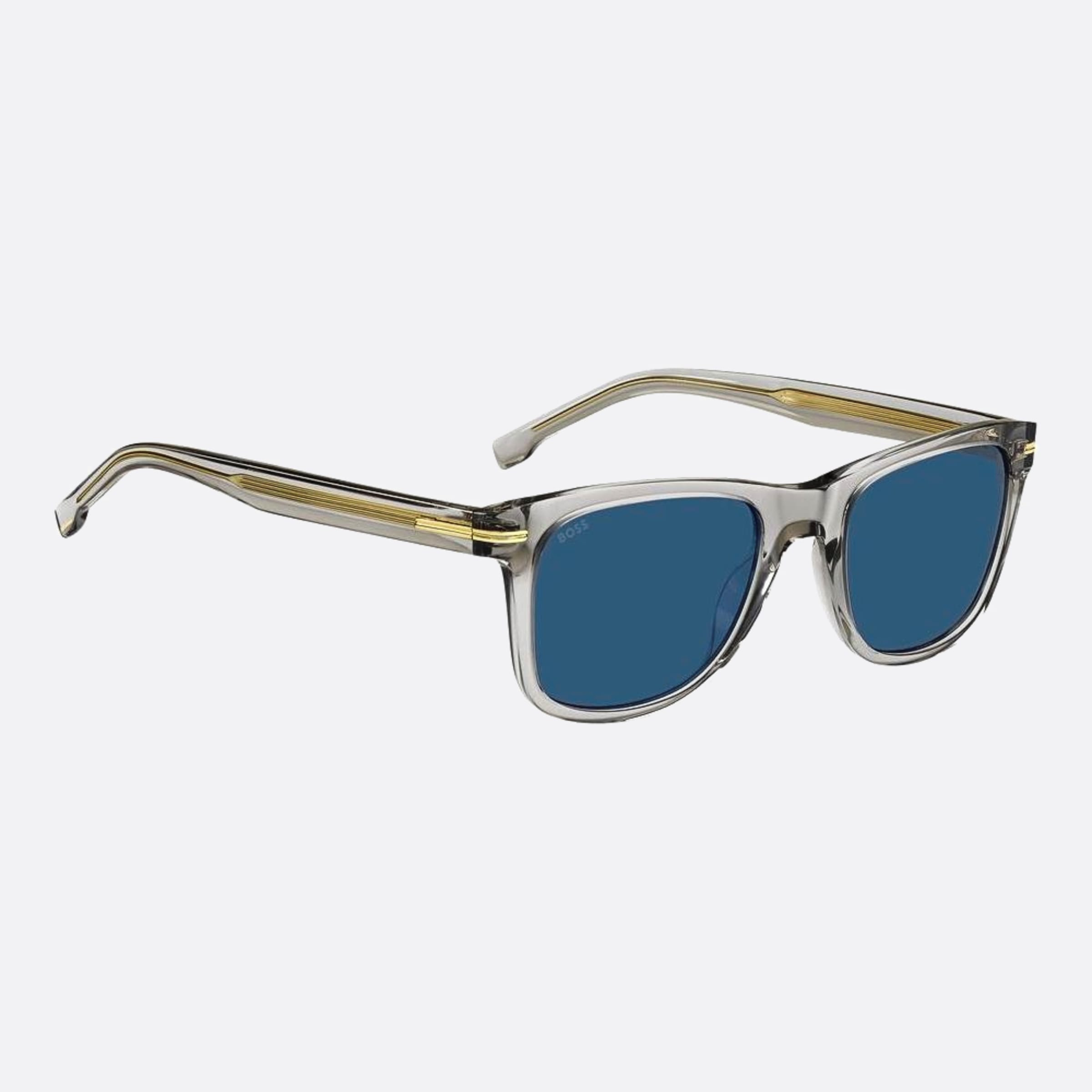 Boss 52mm Boss Kb7 Grey Squared Men Sunglasses - Detail View