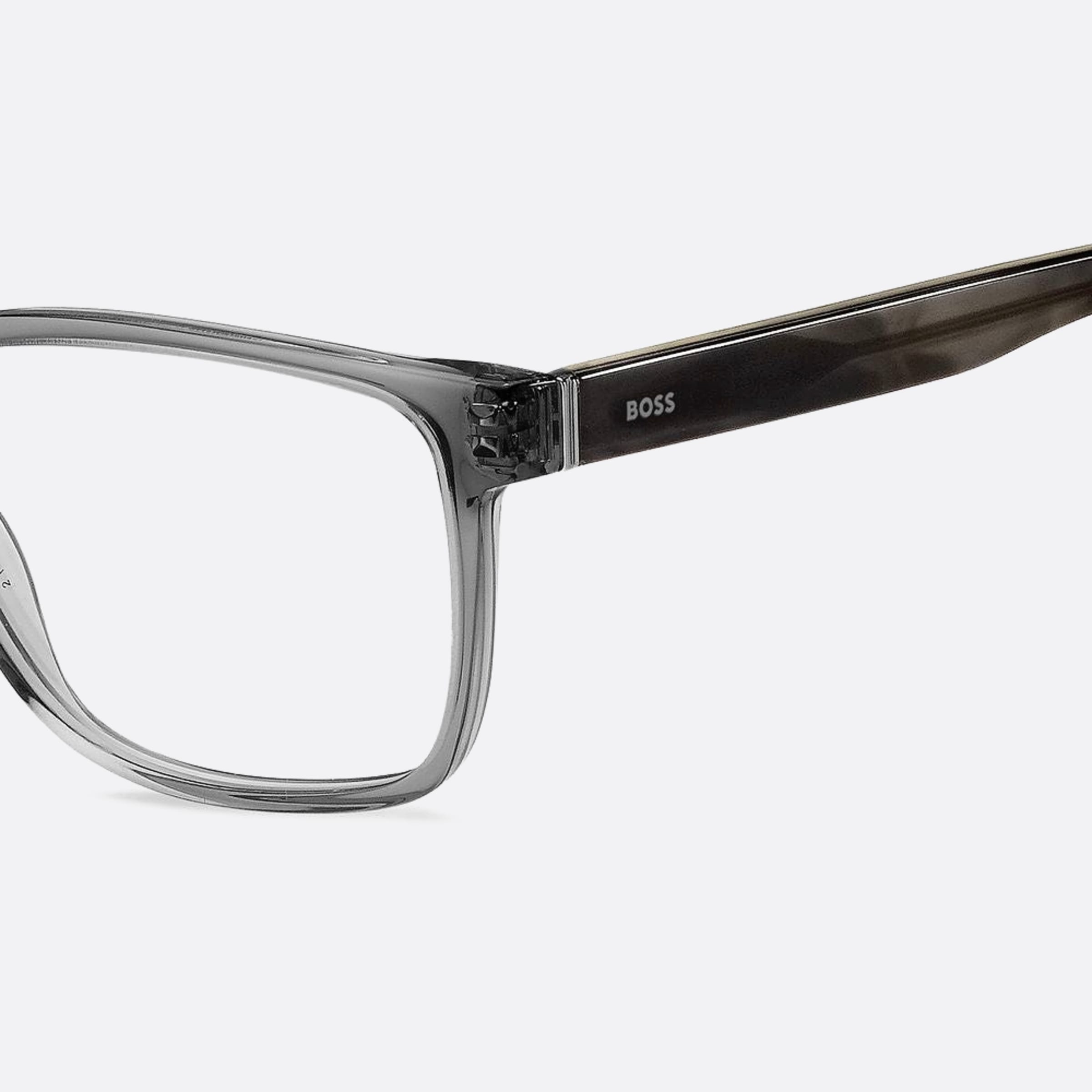 Boss 57mm Boss 2w8 Grey Squared Men Eyeglasses - Lifestyle Shot