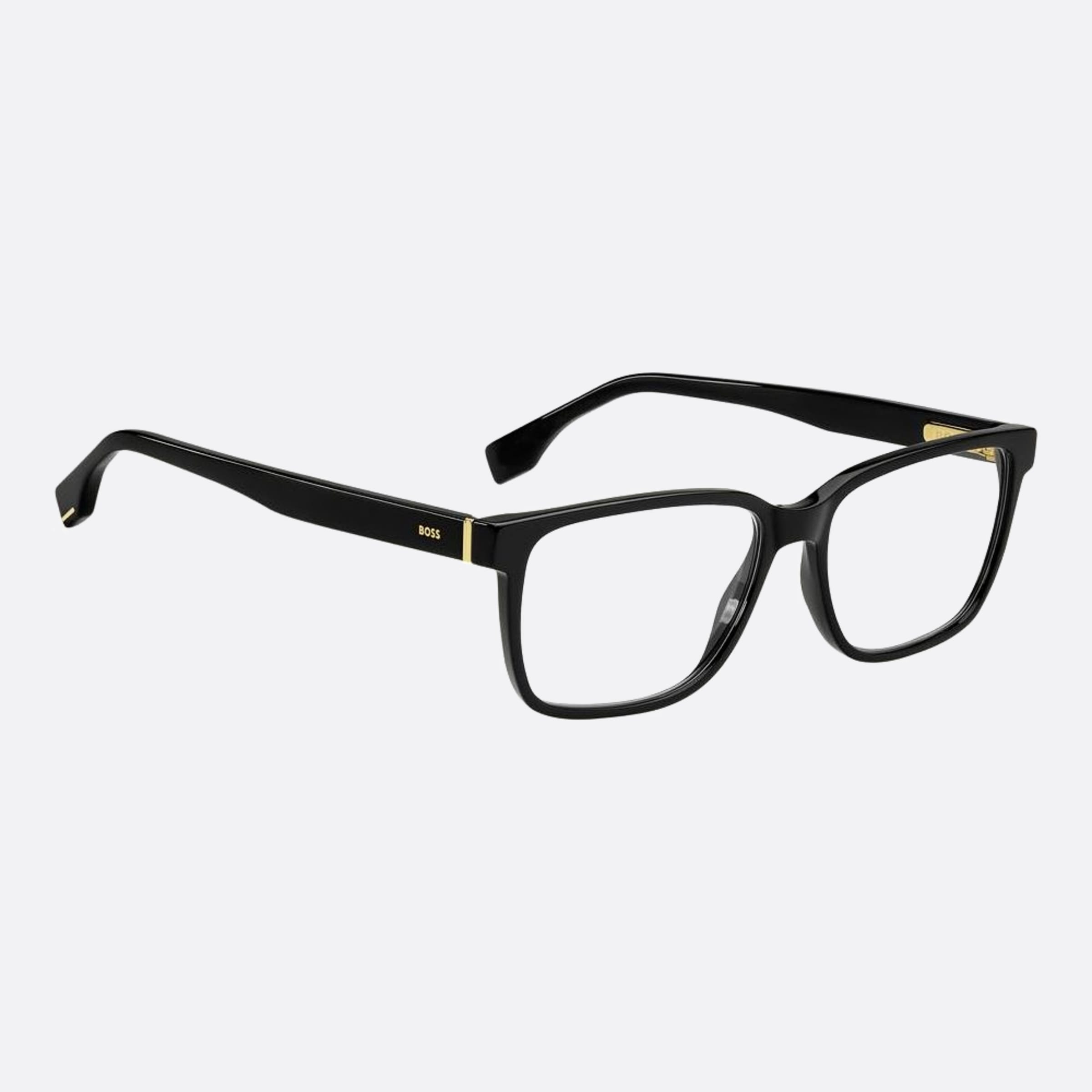 Boss 57mm Boss Black Squared Men Eyeglasses - Detail View