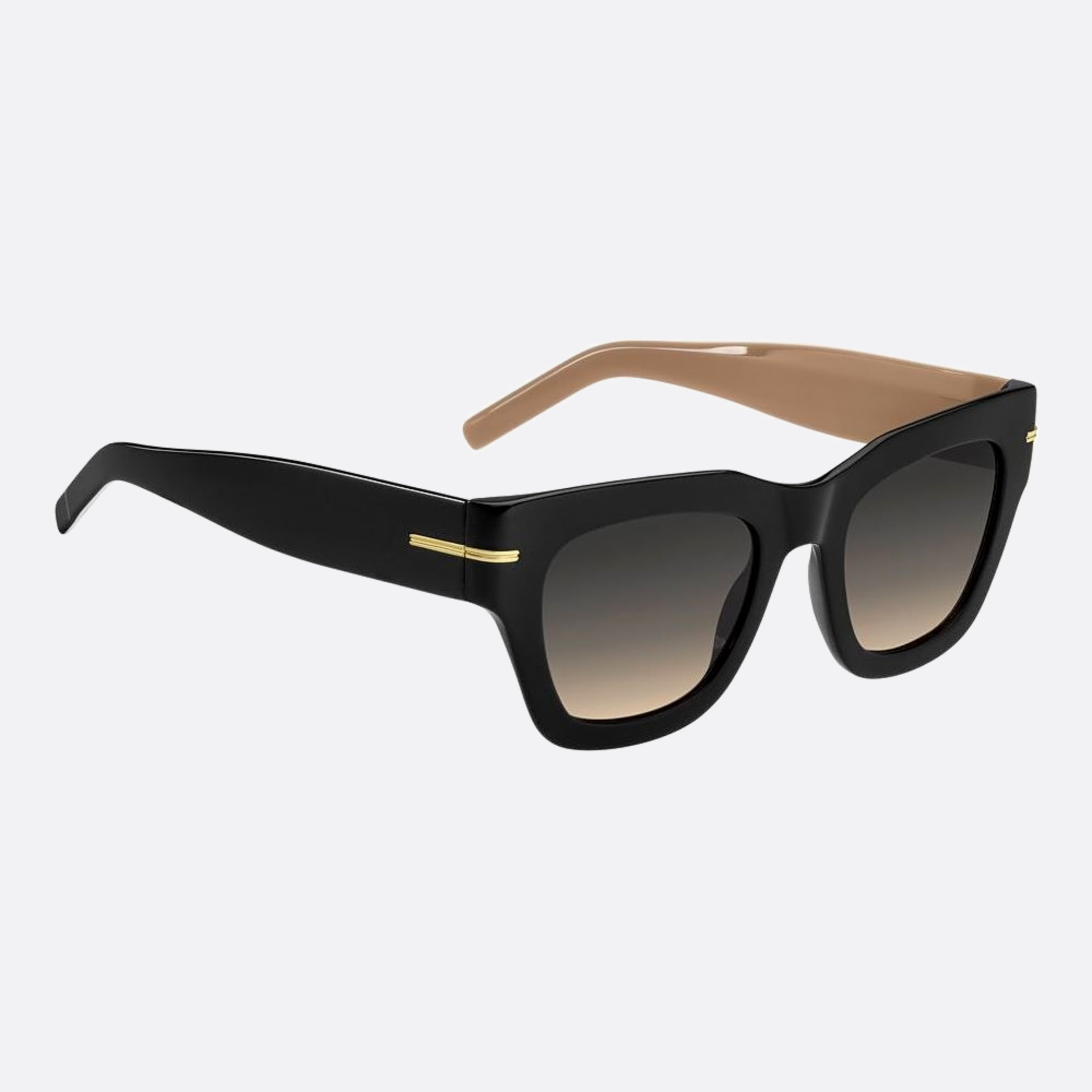 Boss 51mm Boss 0wm Black Squared Women Sunglasses - Detail View