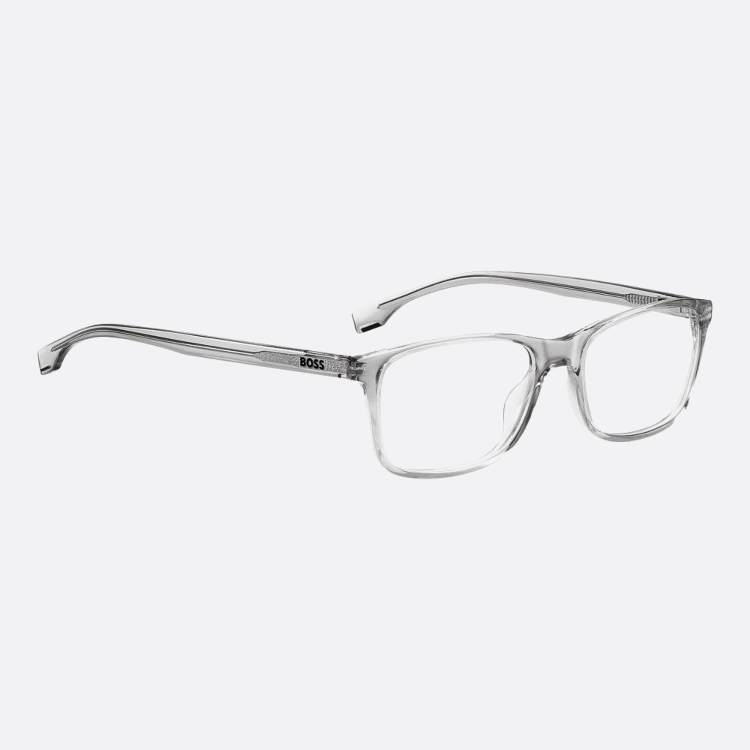 Boss 54mm Boss Kb7 Grey Geometric Men Eyeglasses - Detail View