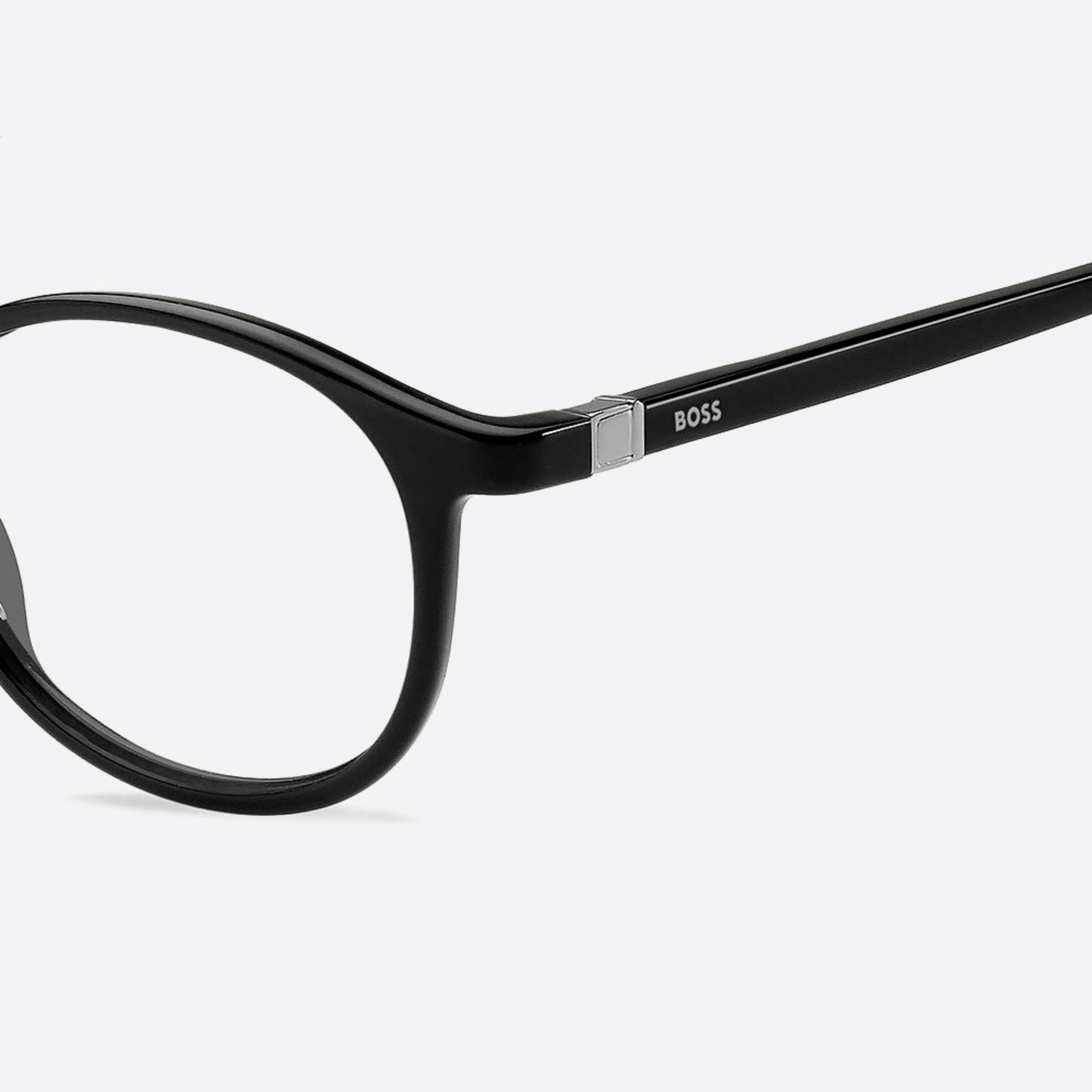 Boss 50mm Boss Black Geometric Men Eyeglasses - Lifestyle Shot