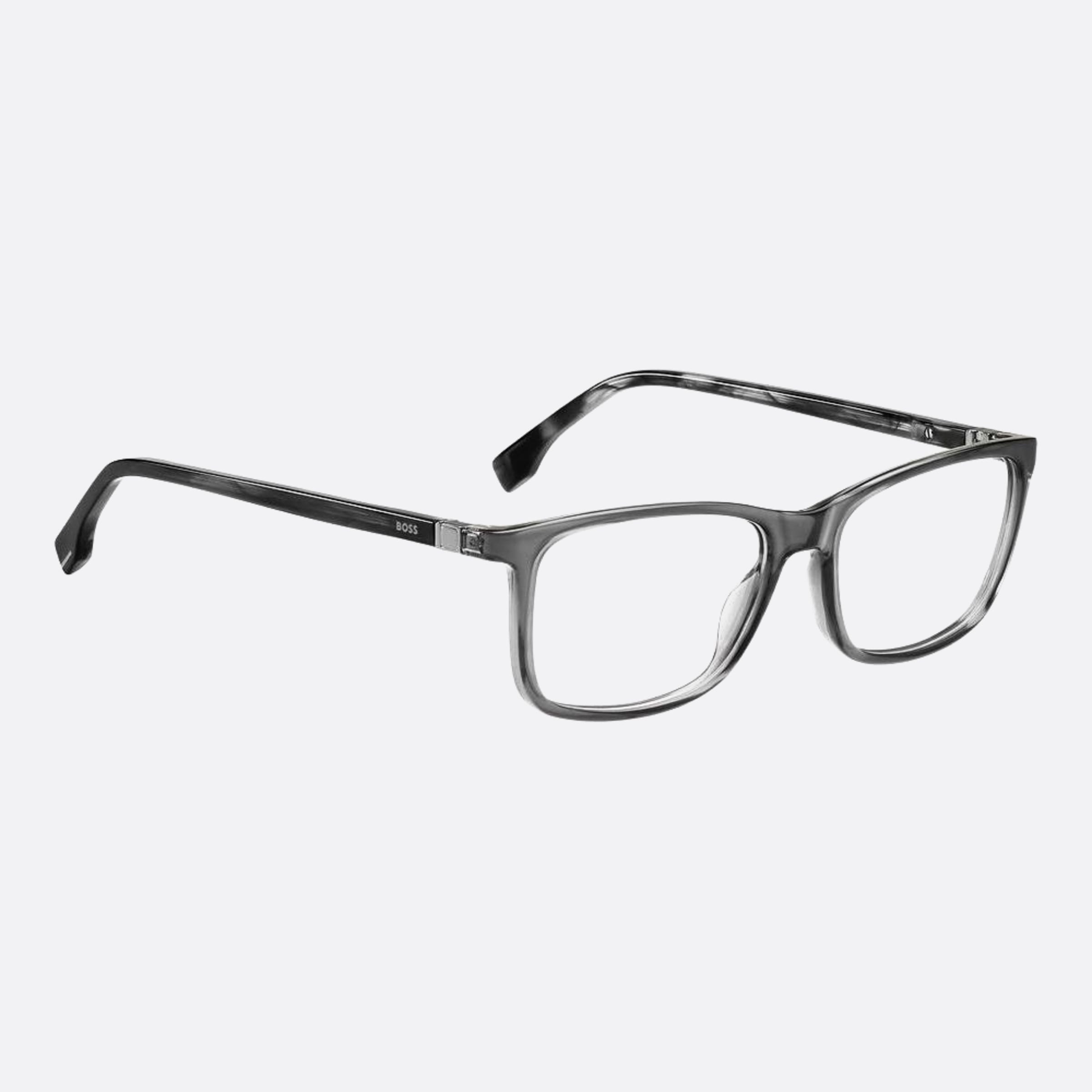 Boss 56mm Boss E66 Black Geometric Men Eyeglasses - Lifestyle Shot
