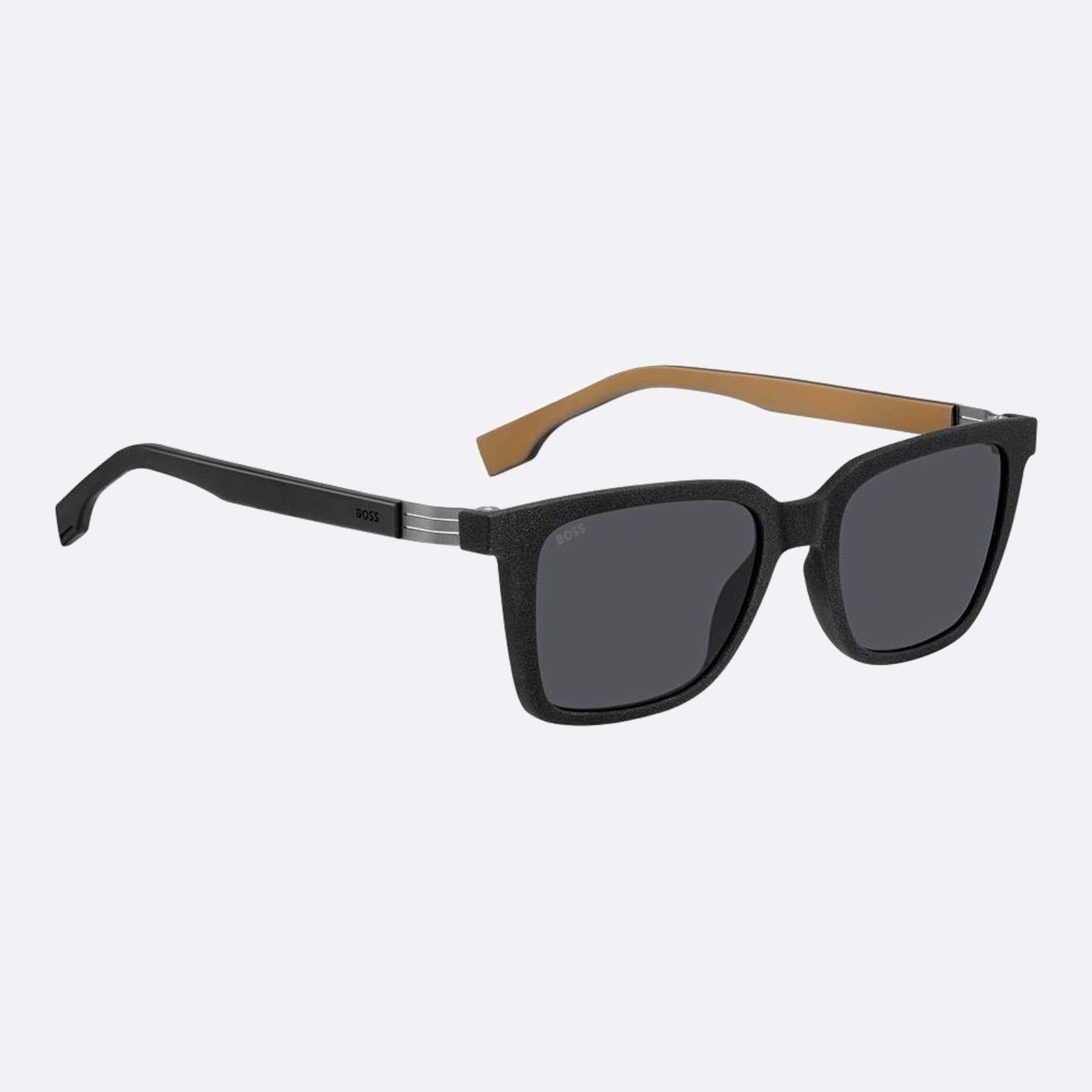 Boss 53mm Boss 0wm Black Squared Men Sunglasses - Detail View