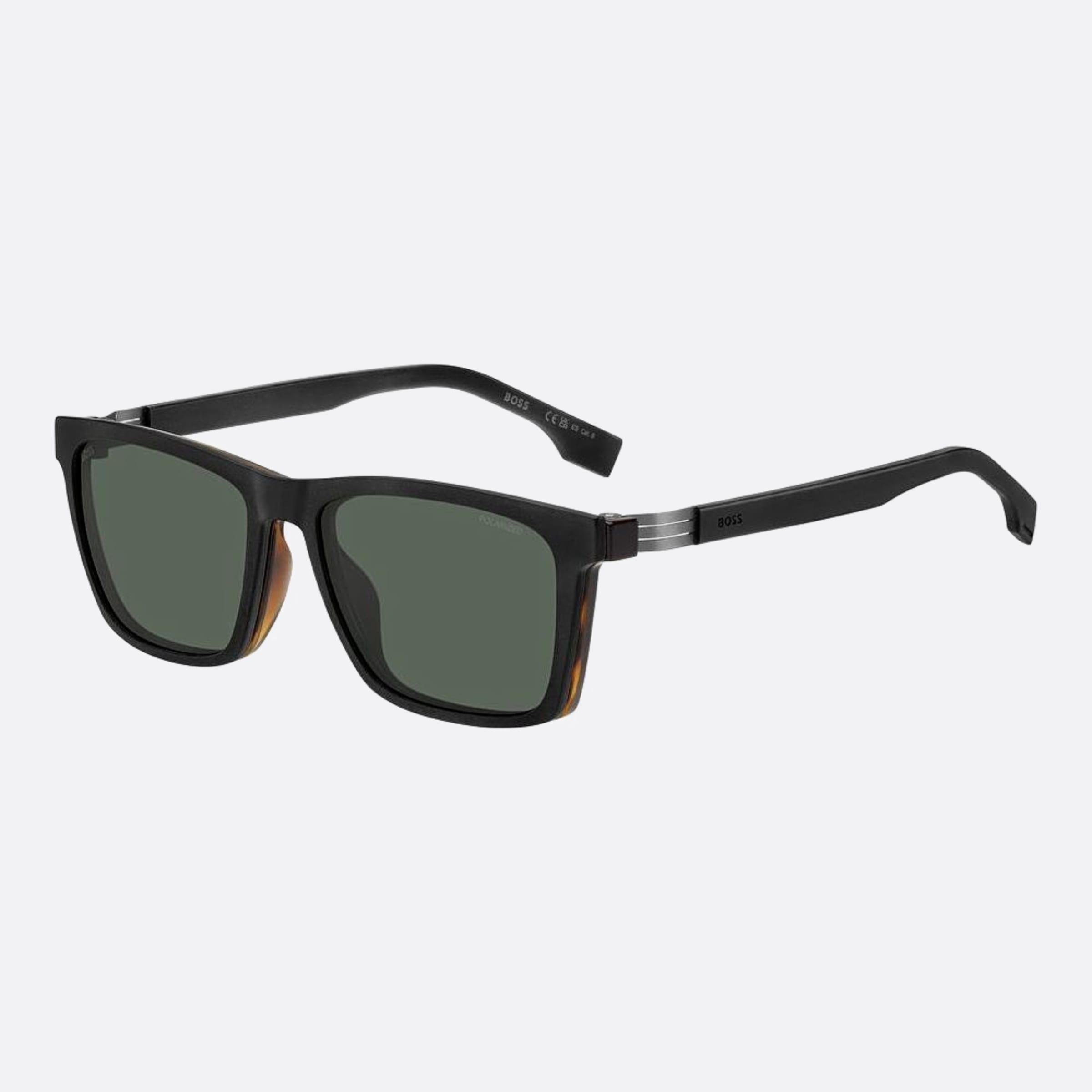 Boss 56mm Boss Wr7 Havana Squared Men Sunglasses - Detail View