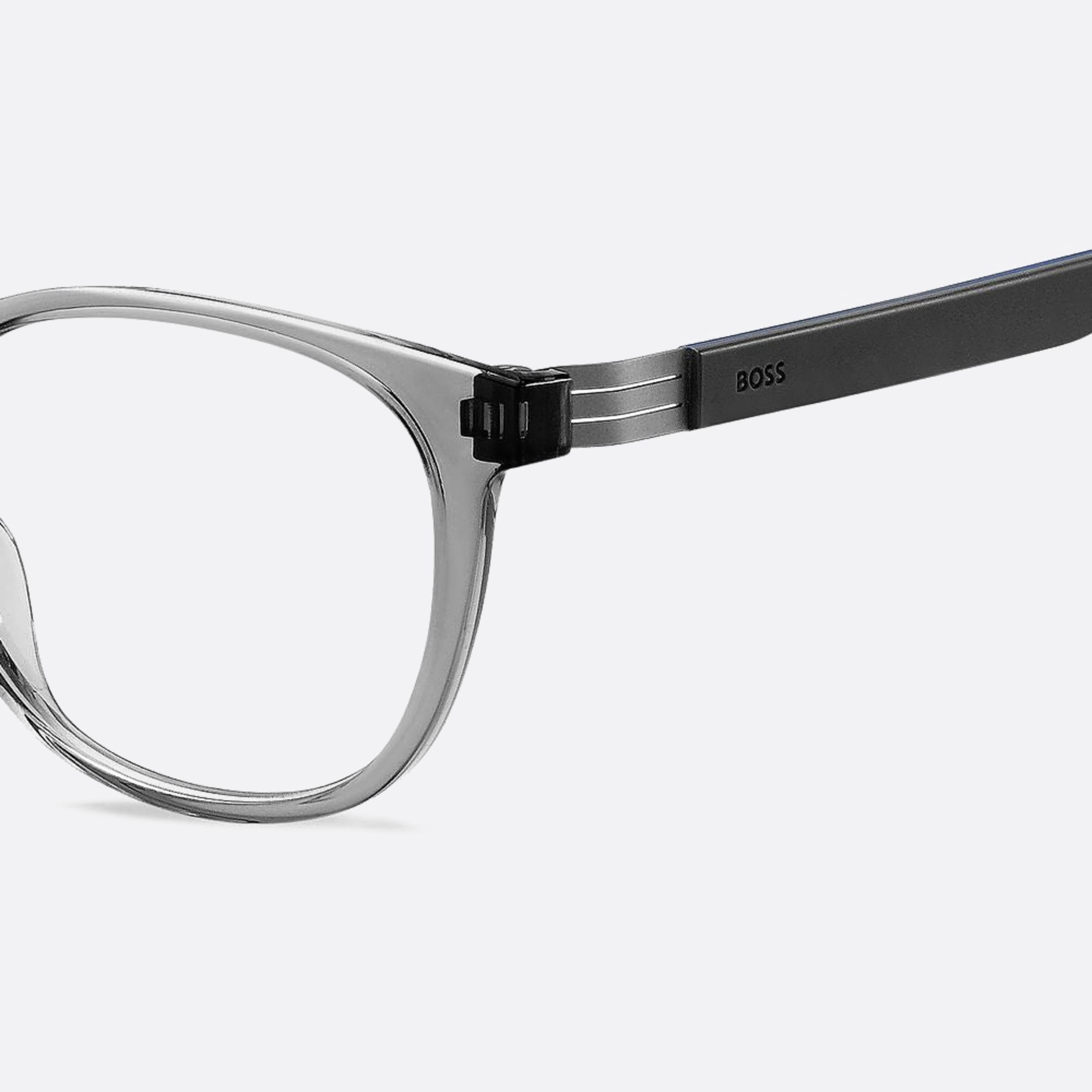 Boss 52mm Boss 09v Grey Squared Men Eyeglasses - Detail View