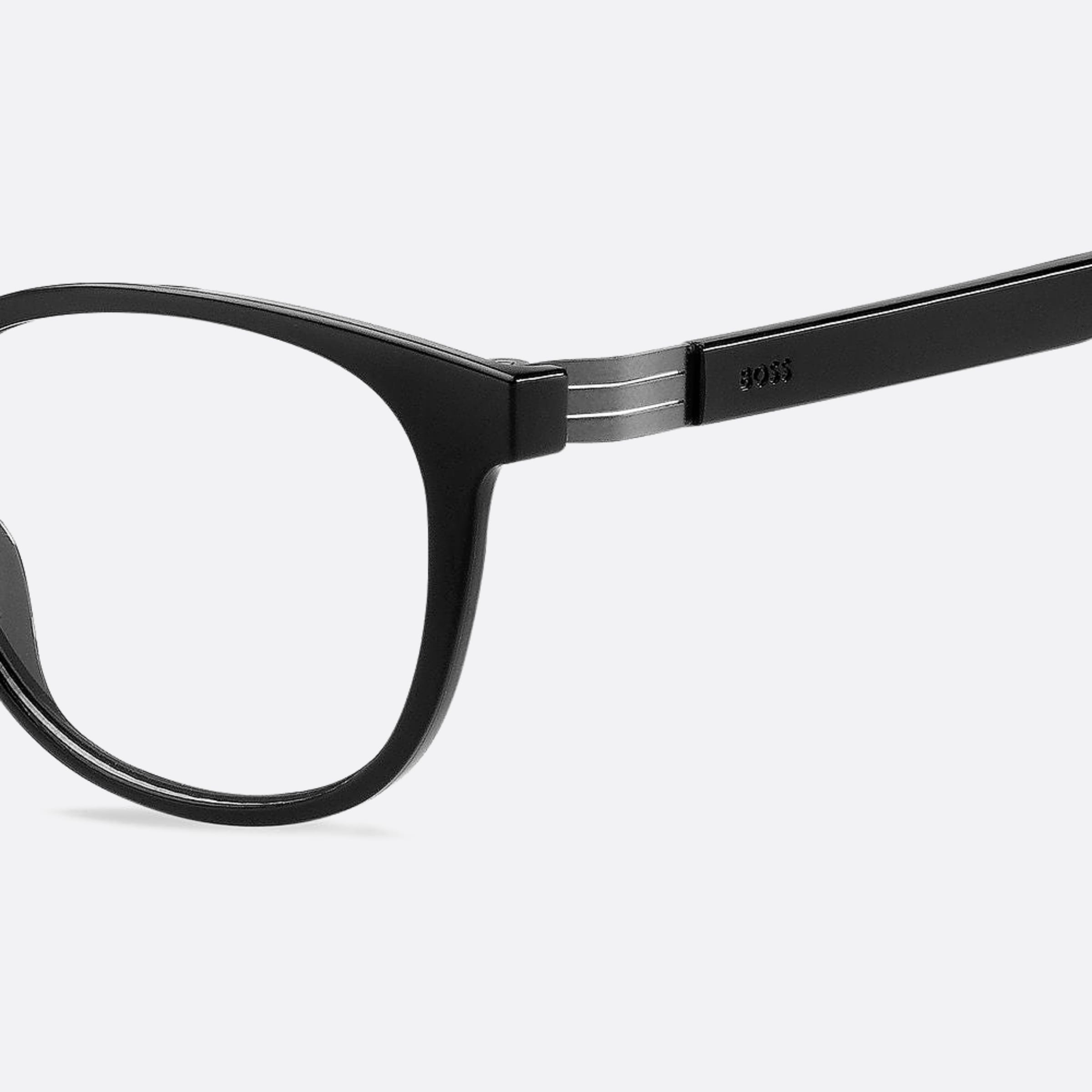 Boss 52mm Boss Black Squared Men Eyeglasses - Detail View
